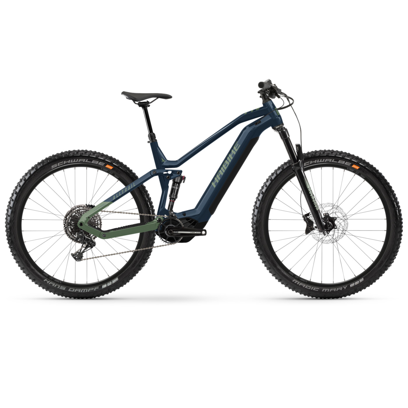Picture of Haibike ALLTRAIL 9 i720Wh - 29&quot; Electric Mountain Bike - 2023 - stone blue / olive - gloss