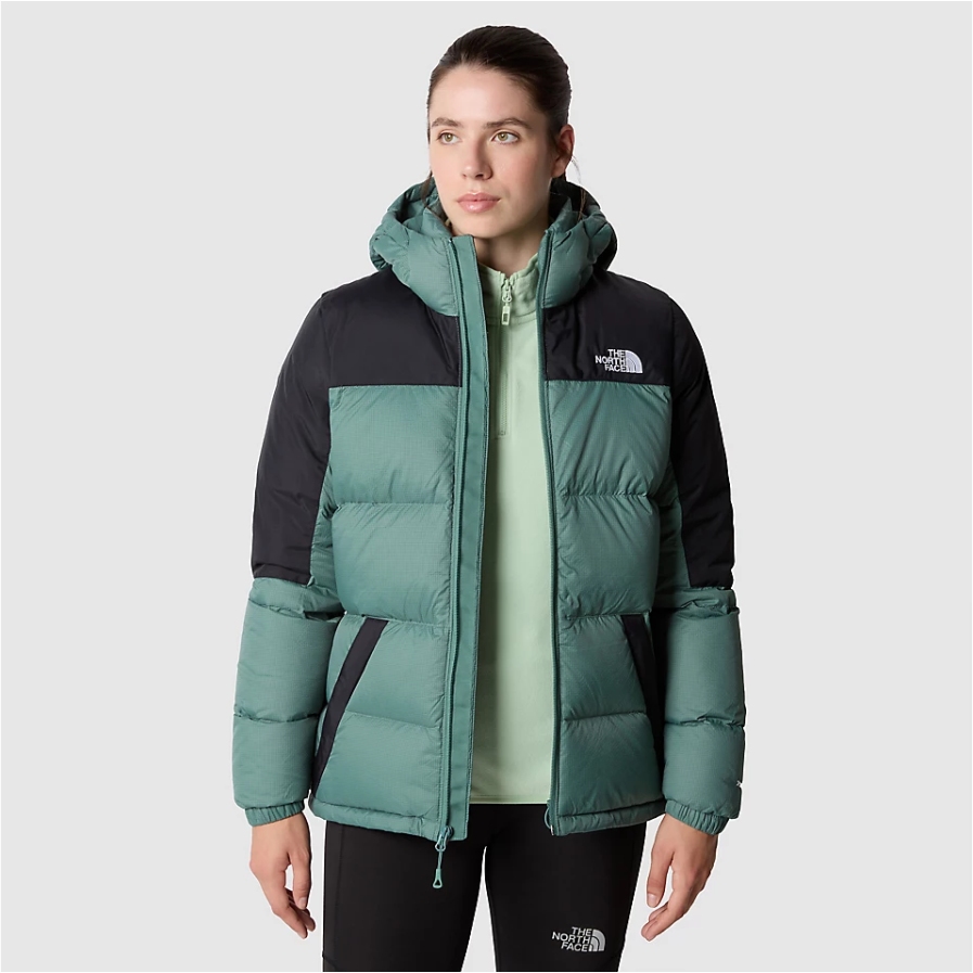 Womens The North Face Dreamer Parkina 600-Down Winter Jacket Hooded - Dark  Sage