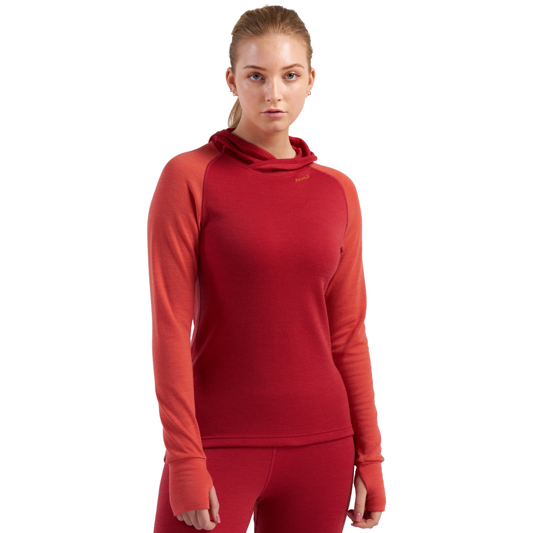 Picture of Devold Expedition Merino 235 Hoodie Women - 164 Beauty/Coral