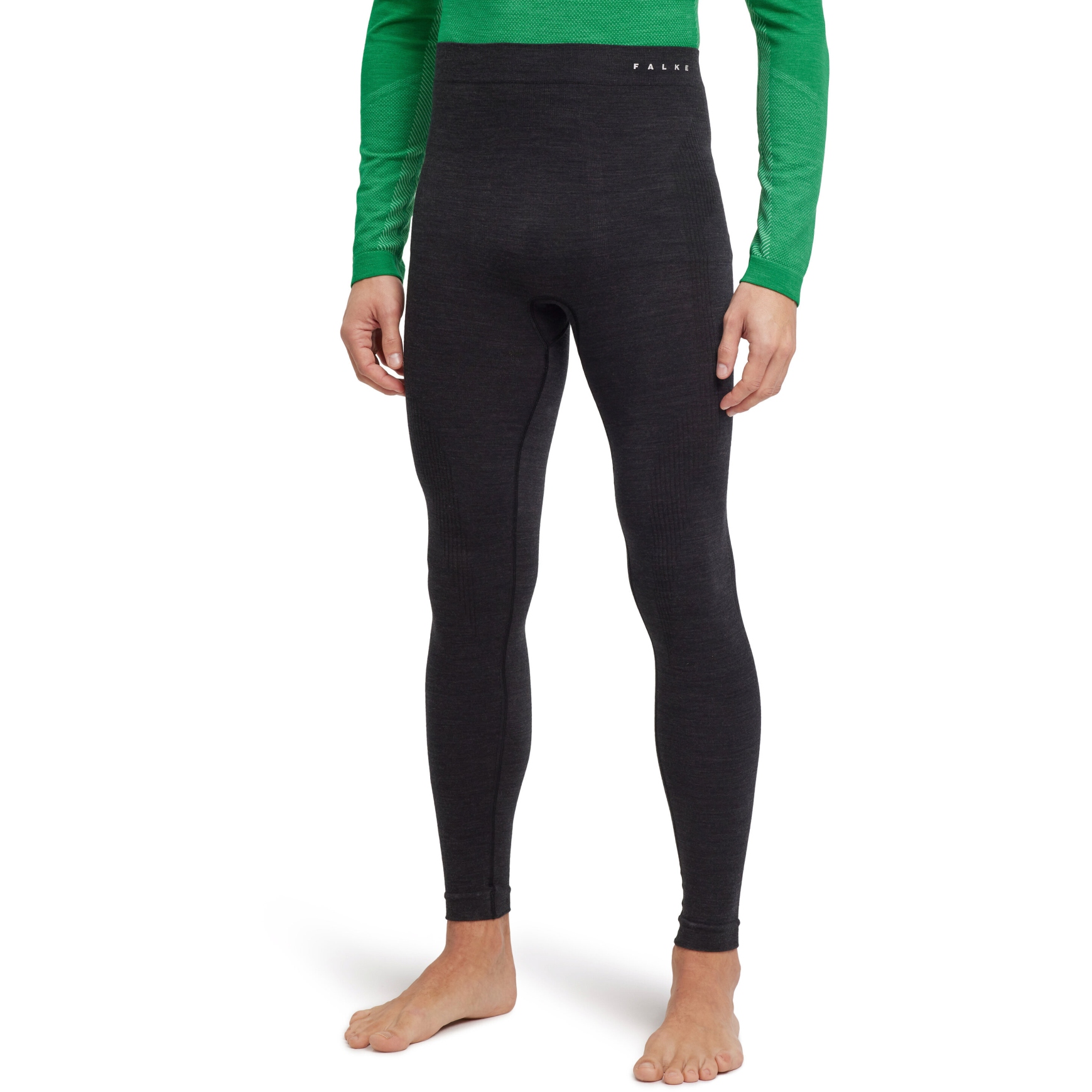 Длинные колготки Falke Wool-Tech для мужчин - черные 3000 (33483)