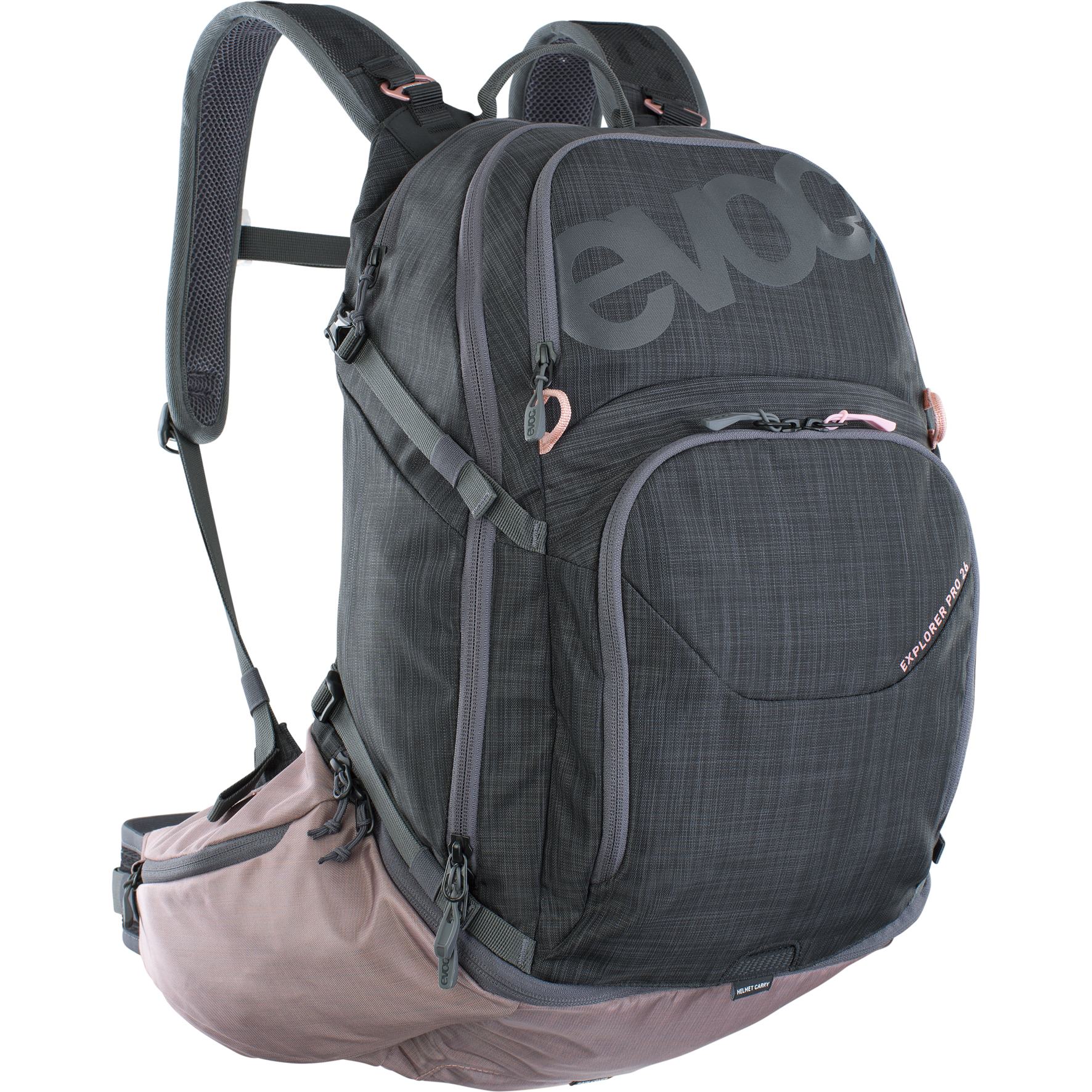 Image of EVOC Explorer Pro Backpack - 26 L - Carbon Grey / Dusty Pink