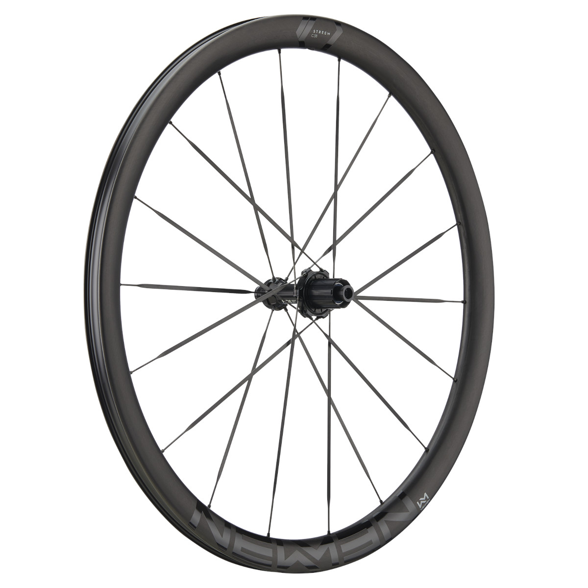 Produktbild von Newmen Streem C.38 VONOA Hinterrad - 28&quot; | Carbon | Clincher | Centerlock - 12x142mm - Shimano HG