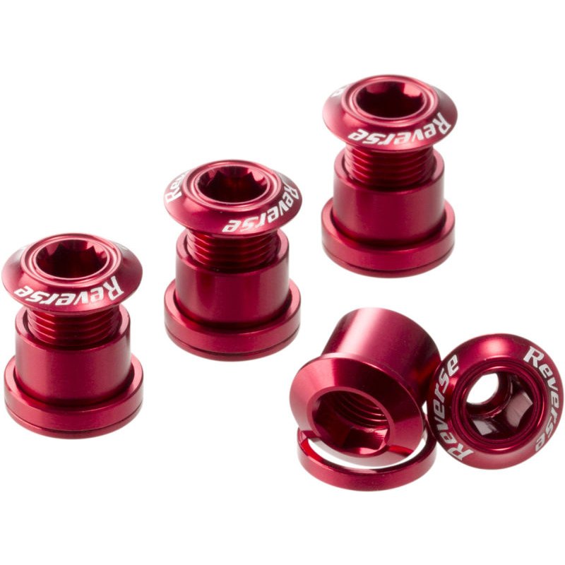 Productfoto van Reverse Components Chainring Bolts Aluminium 7mm - red