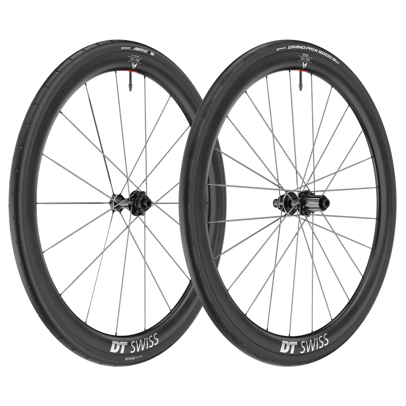 Колесная система DT Swiss | Continental WTS - Комплект ARC 1100 SPLINE CS 38 + складная шина Aero 111 / GP 5000 S - 28