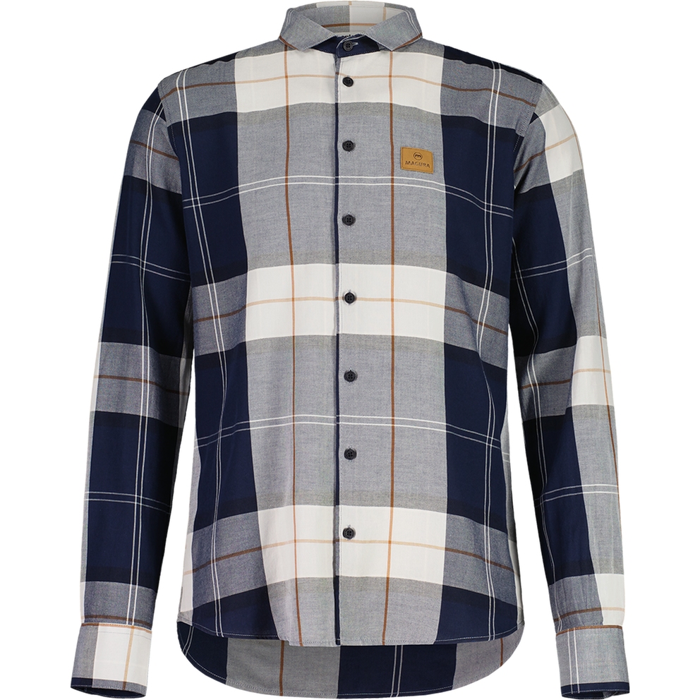 Picture of Magura Blue Check Shirt by Maloja - blue/grey