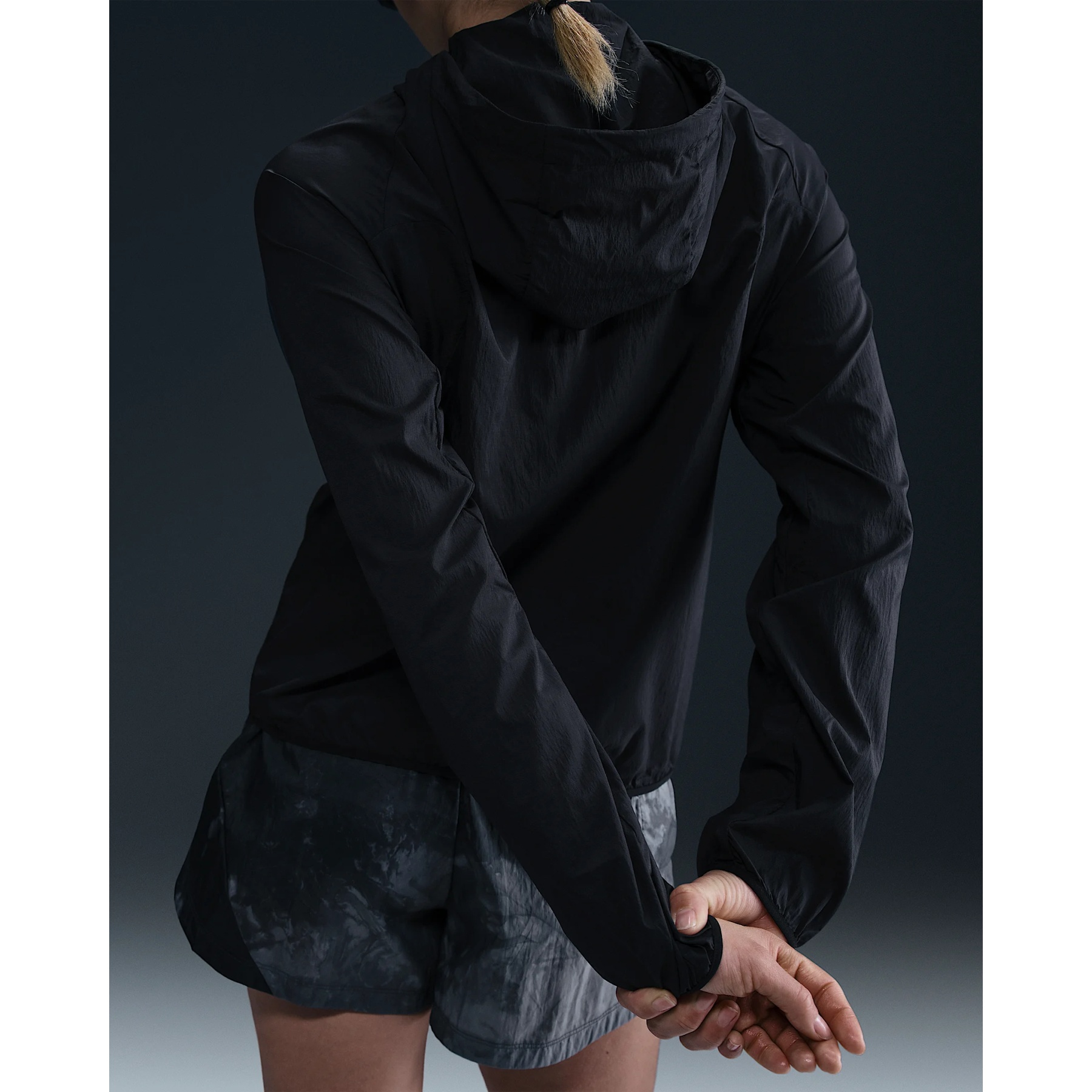 nike black running jacket womens