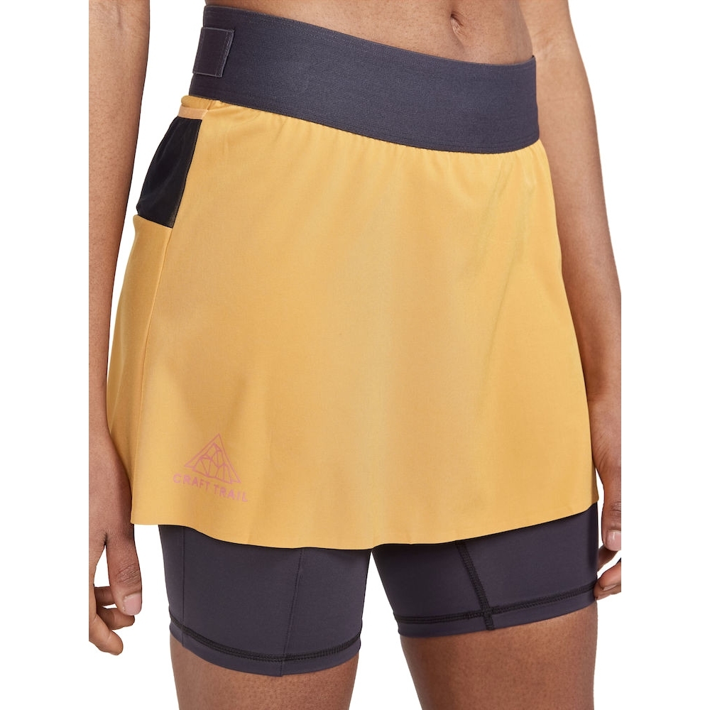 Productfoto van CRAFT Pro Trail 2-in-1 Skirt Dames - Desert-Slate