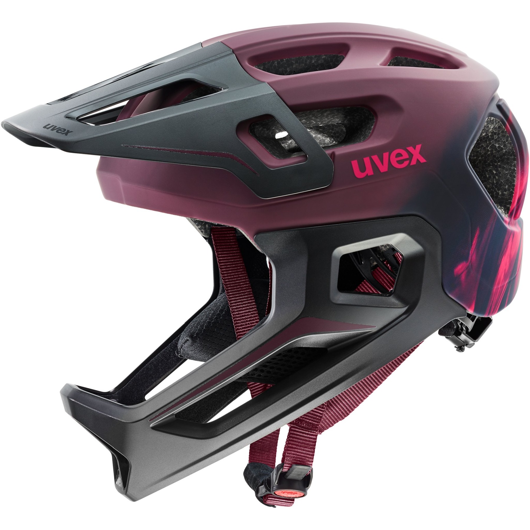 Uvex react jr. Fullface Bike Helmet Kids - cranberry matt | BIKE24 Uvex react jr. Fullface Bike Helmet Kids - cranberry matt | BIKE24
