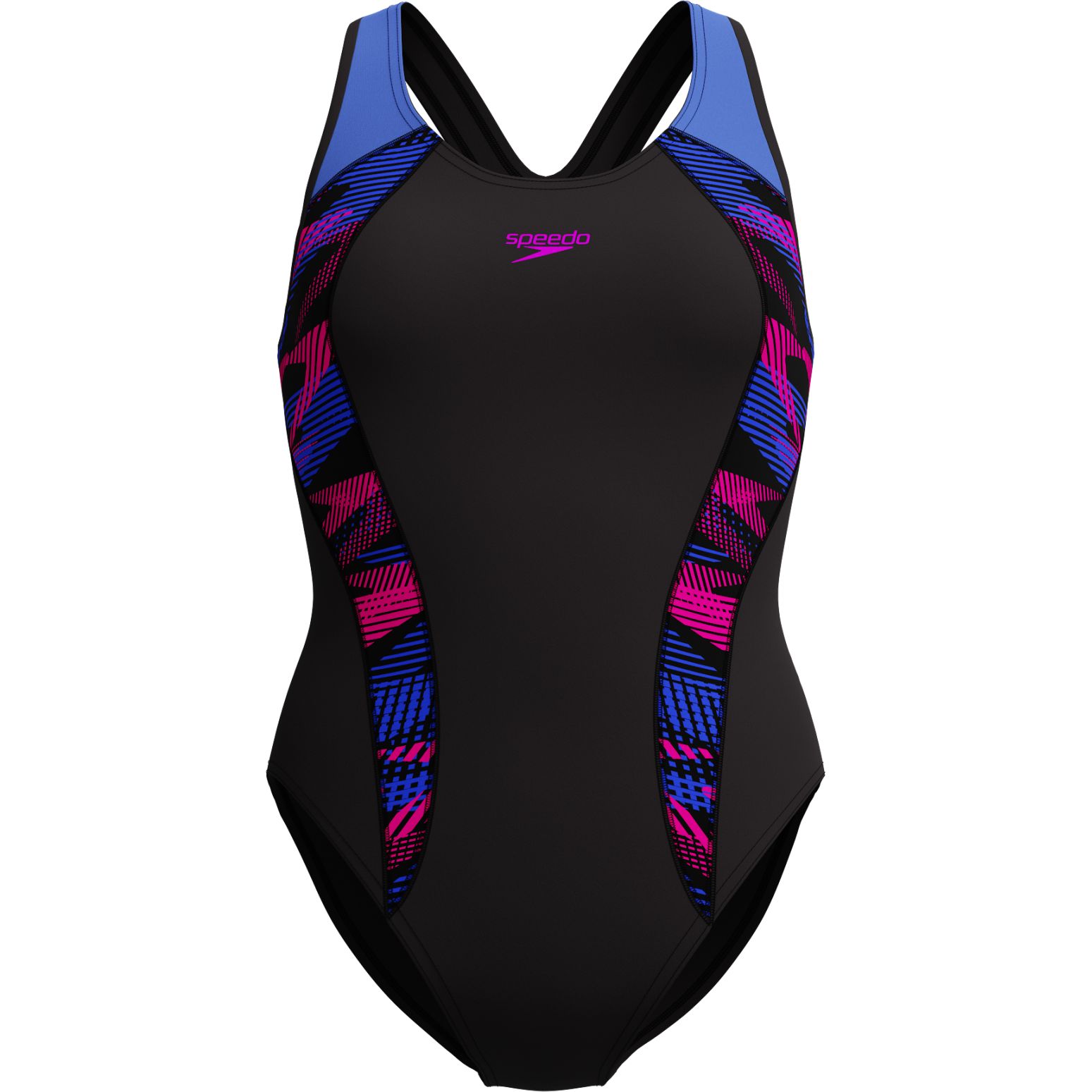 Bild von Speedo Placement Laneback Badeanzug Damen - zoom boom placement/speedo black