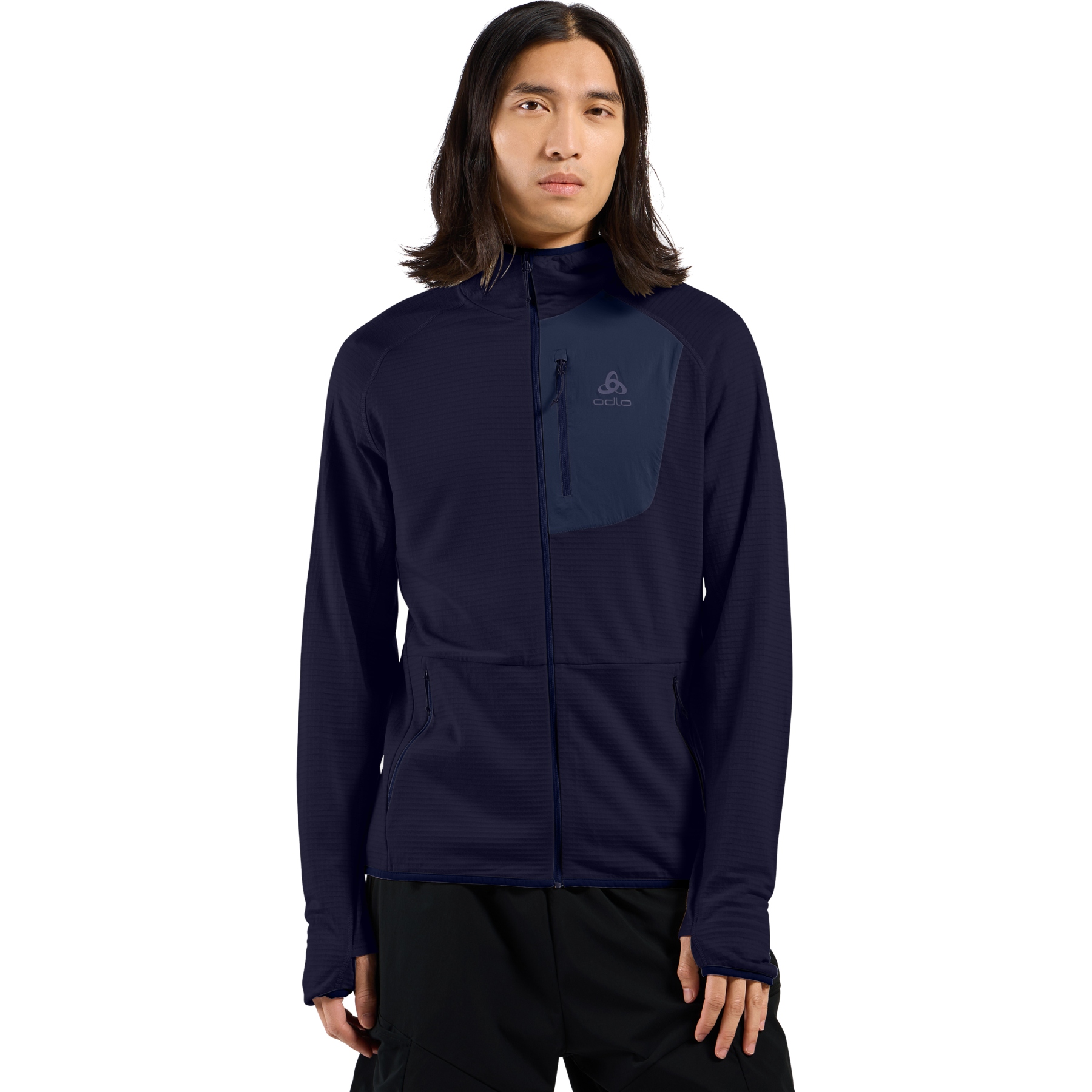 Produktbild von Odlo Ascent Mid Layer Kapuzenjacke Herren - eclipse