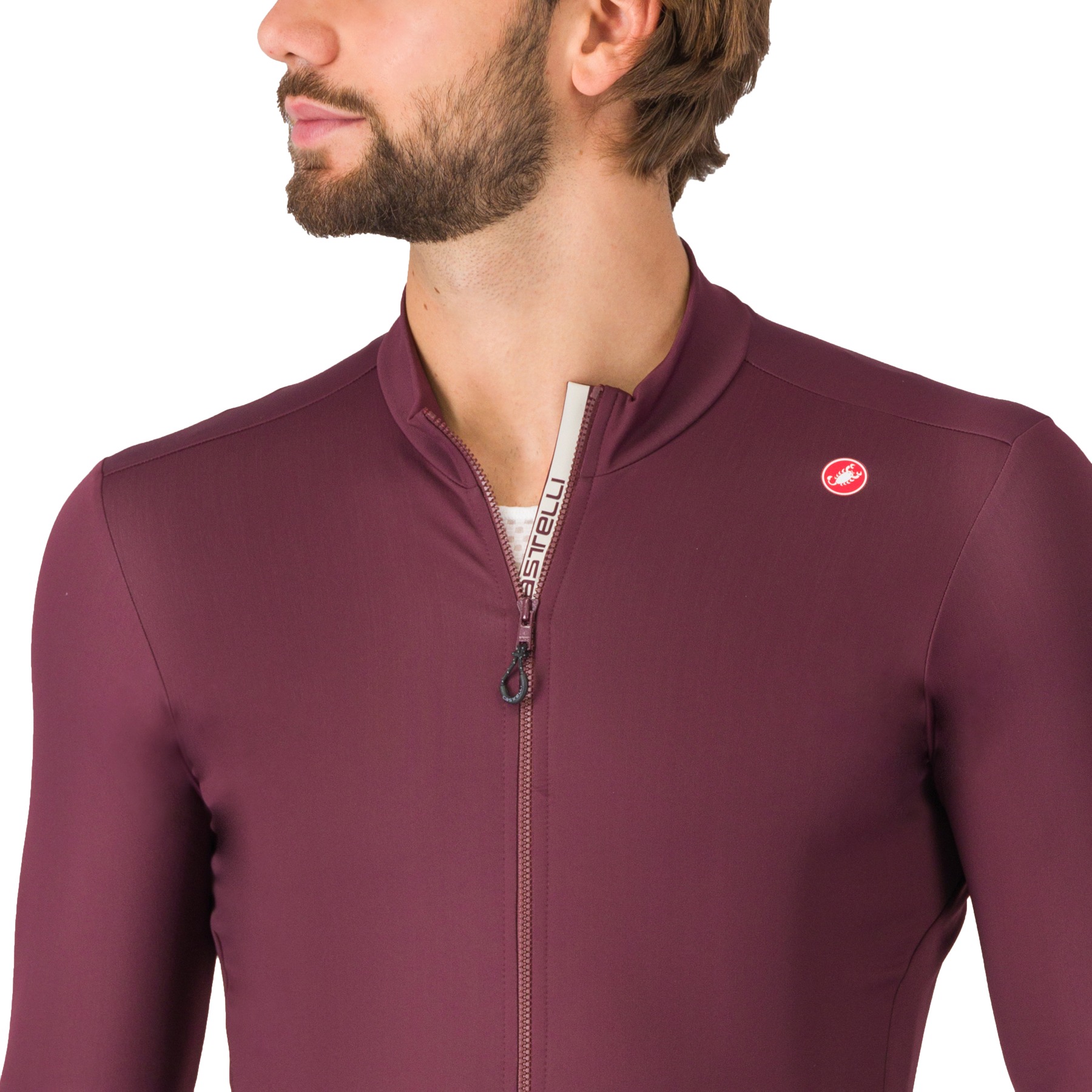 Castelli Espresso Thermal Jersey Men - deep bordeaux 625 | BIKE24