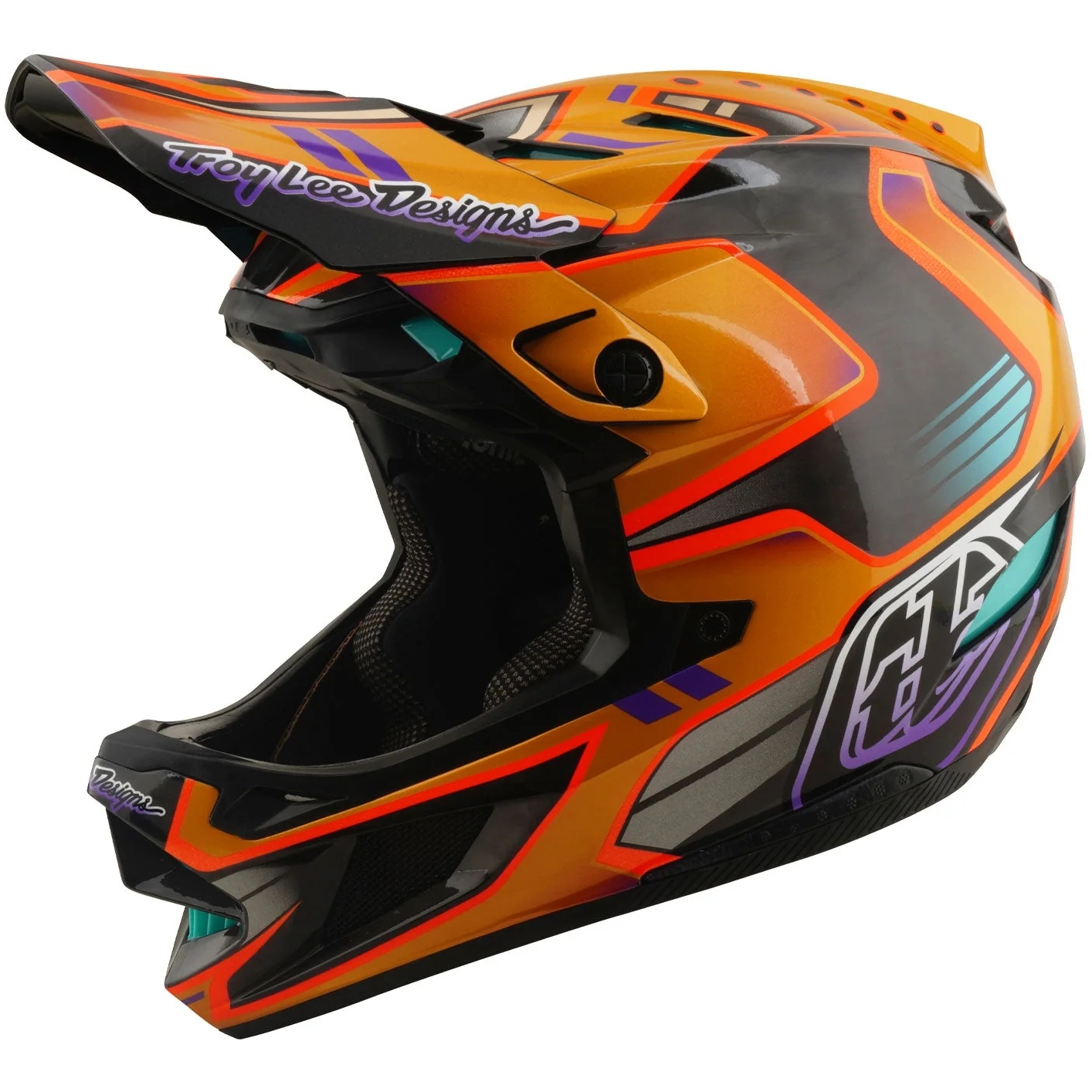 Troy Lee Designs D4 Carbon MIPS Helm - Crest Gold | BIKE24