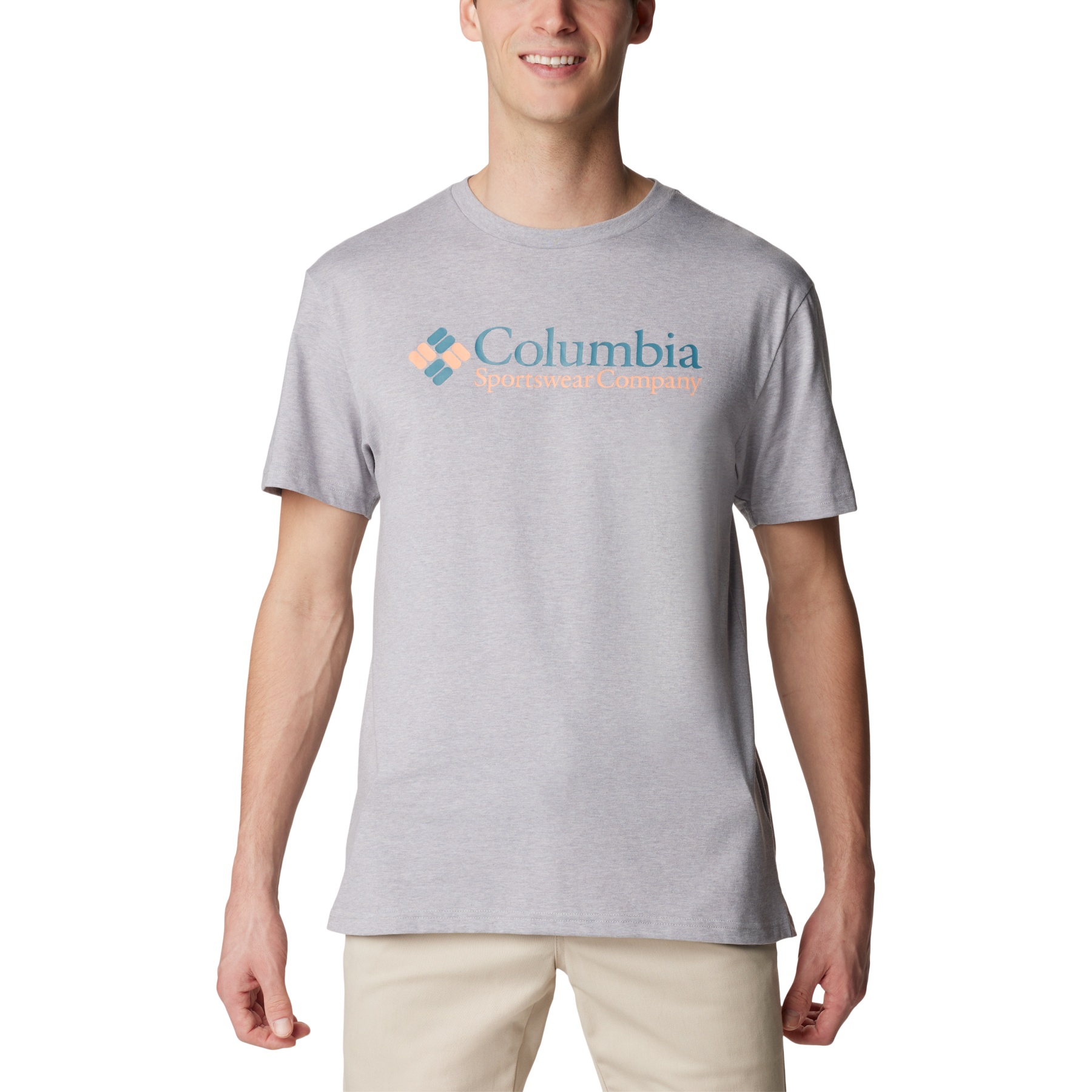 Photo produit de Columbia T-Shirt Homme - CSC Basic Logo - Columbia Grey Heather/CSC Retro Logo