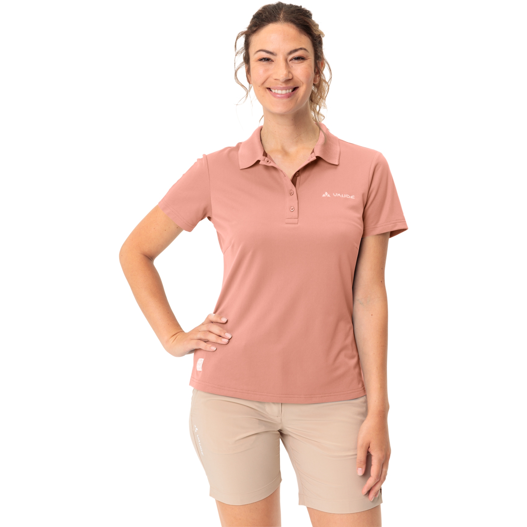 Picture of Vaude Essential Polo Shirt Women - soft rose