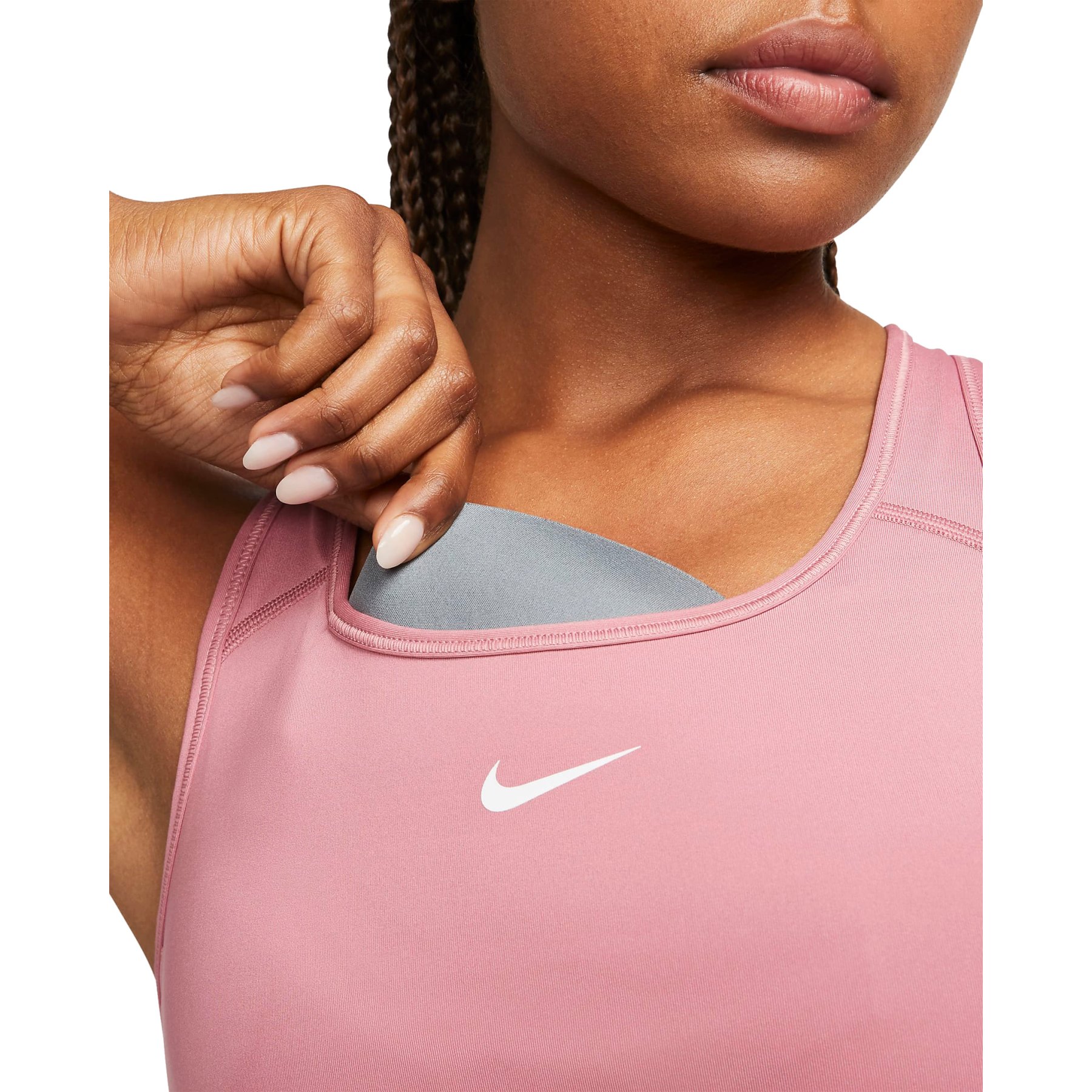 Nike Swoosh Medium-Support 1-Piece Pad Sports Bra Women - black/white  BV3636-010