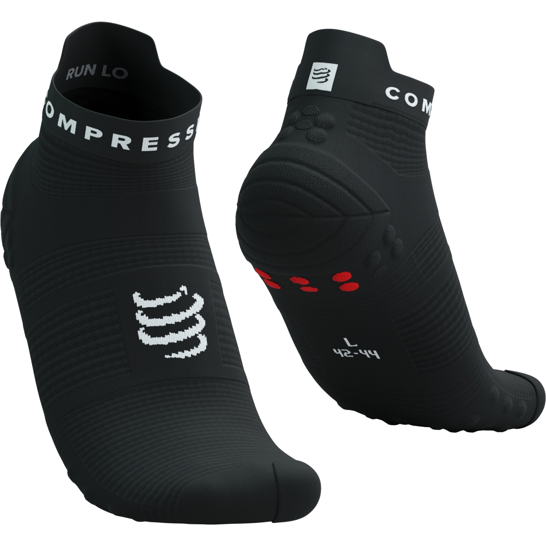 Produktbild von Compressport Pro Racing Kompressionssocken v4.0 Run Low - black/white/core red