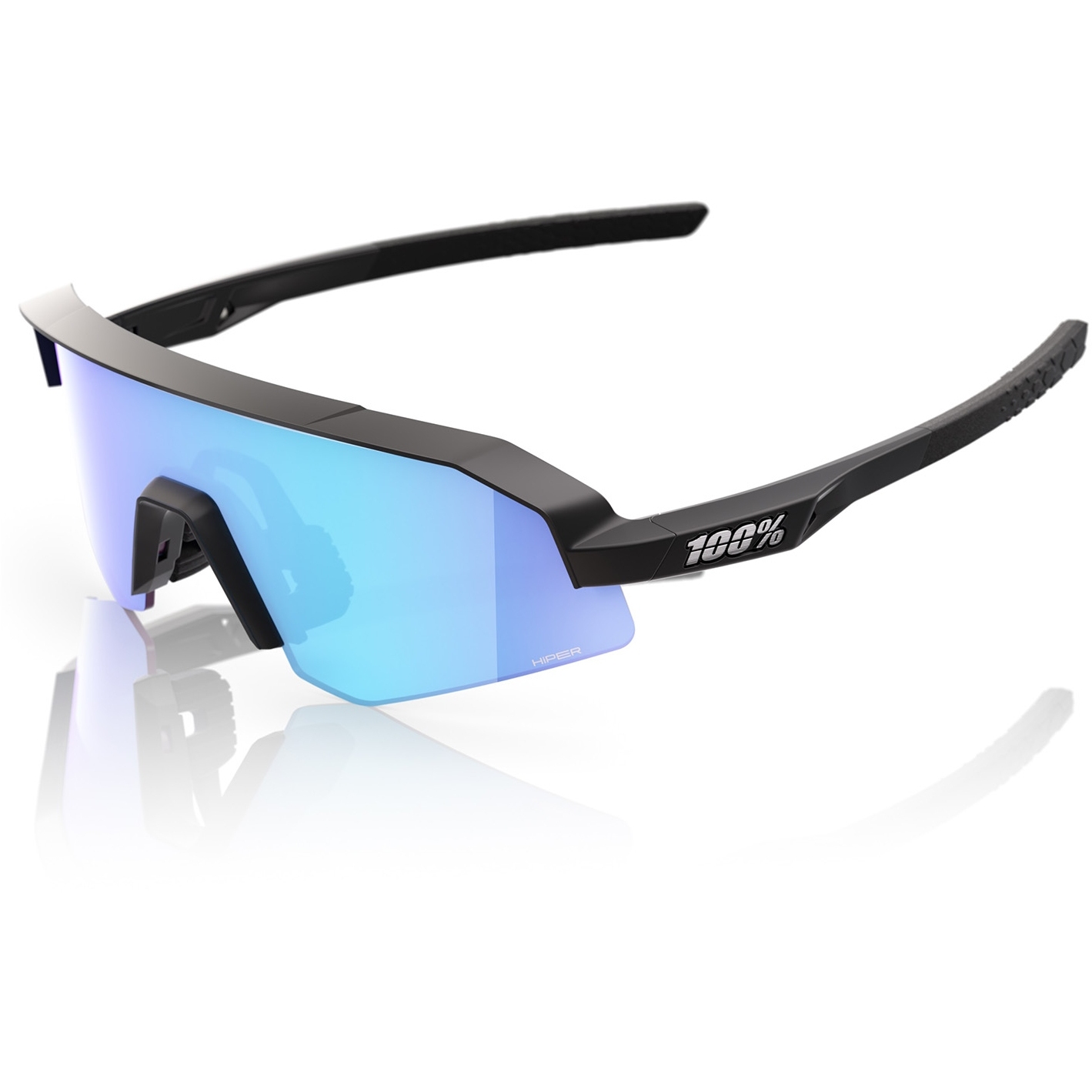 Produktbild von 100% Slendale Youth Brille - Matte Black / HiPER® Blue Multilayer Mirror