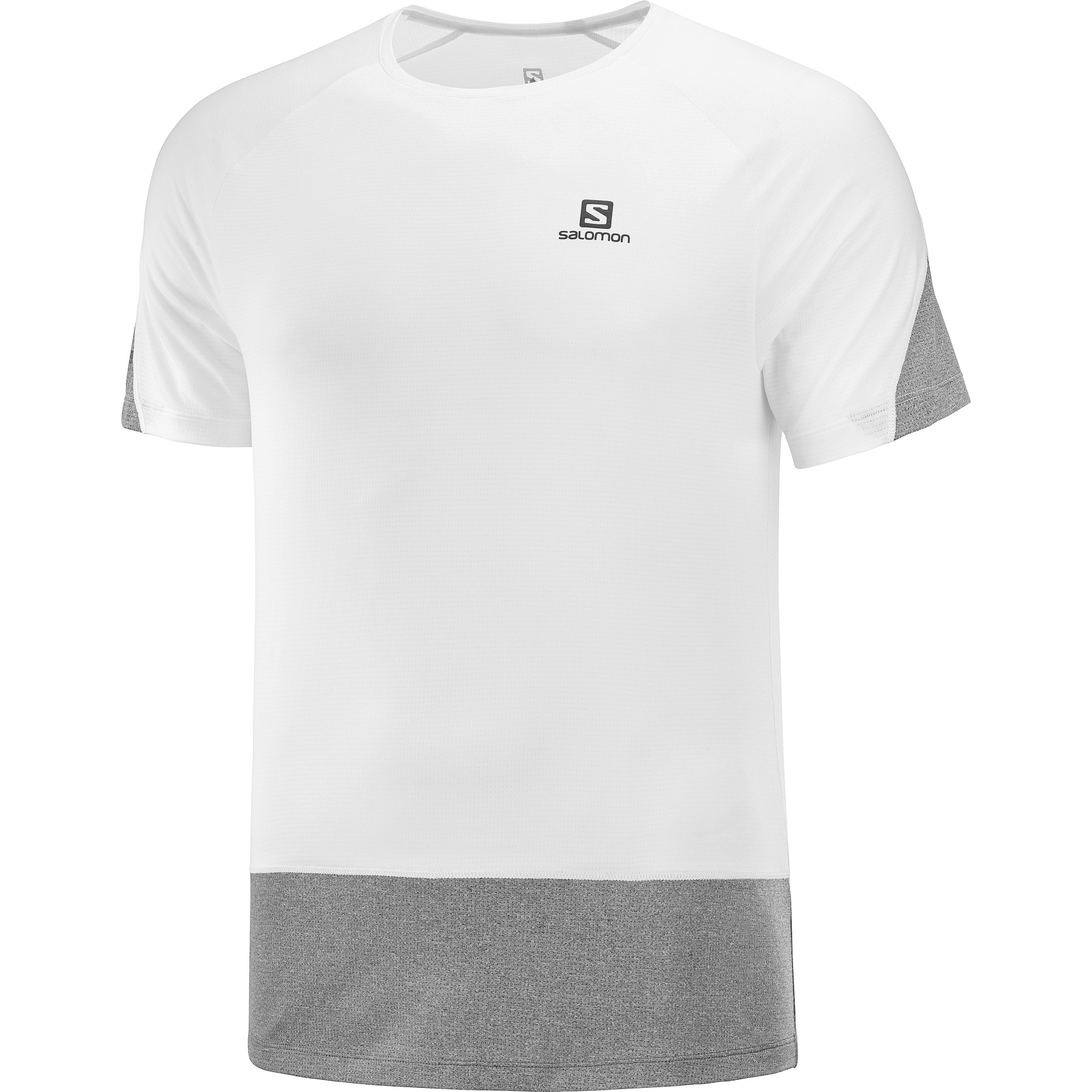 Productfoto van Salomon Cross Run T-Shirt - white/black/heather