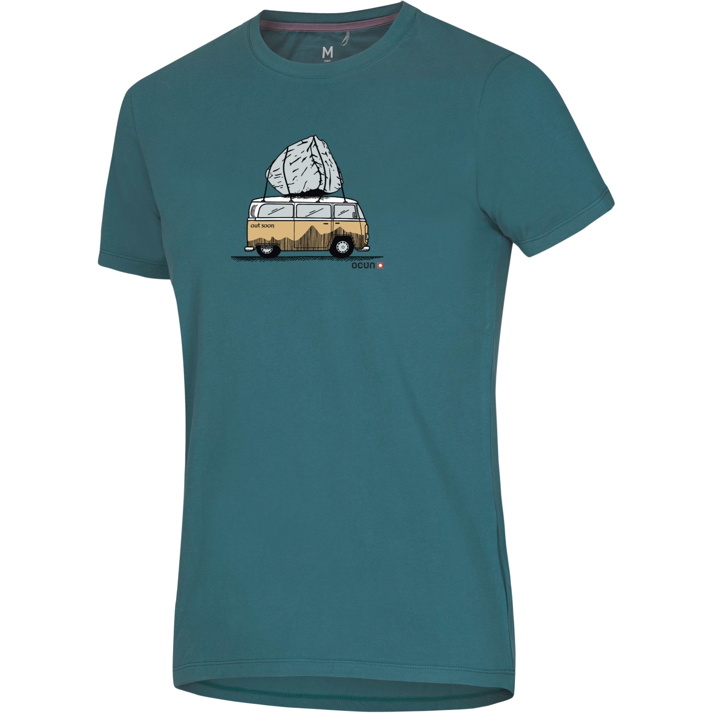 Picture of Ocún Classic T - T-Shirt Men - Bus Stone - Blue Hydro