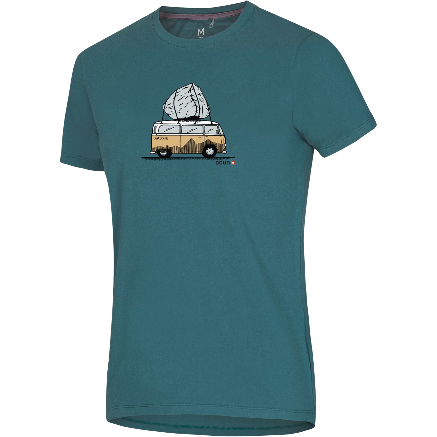 Photo produit de Ocún  T-Shirt Homme - Classic T - Bus Stone - Blue Hydro