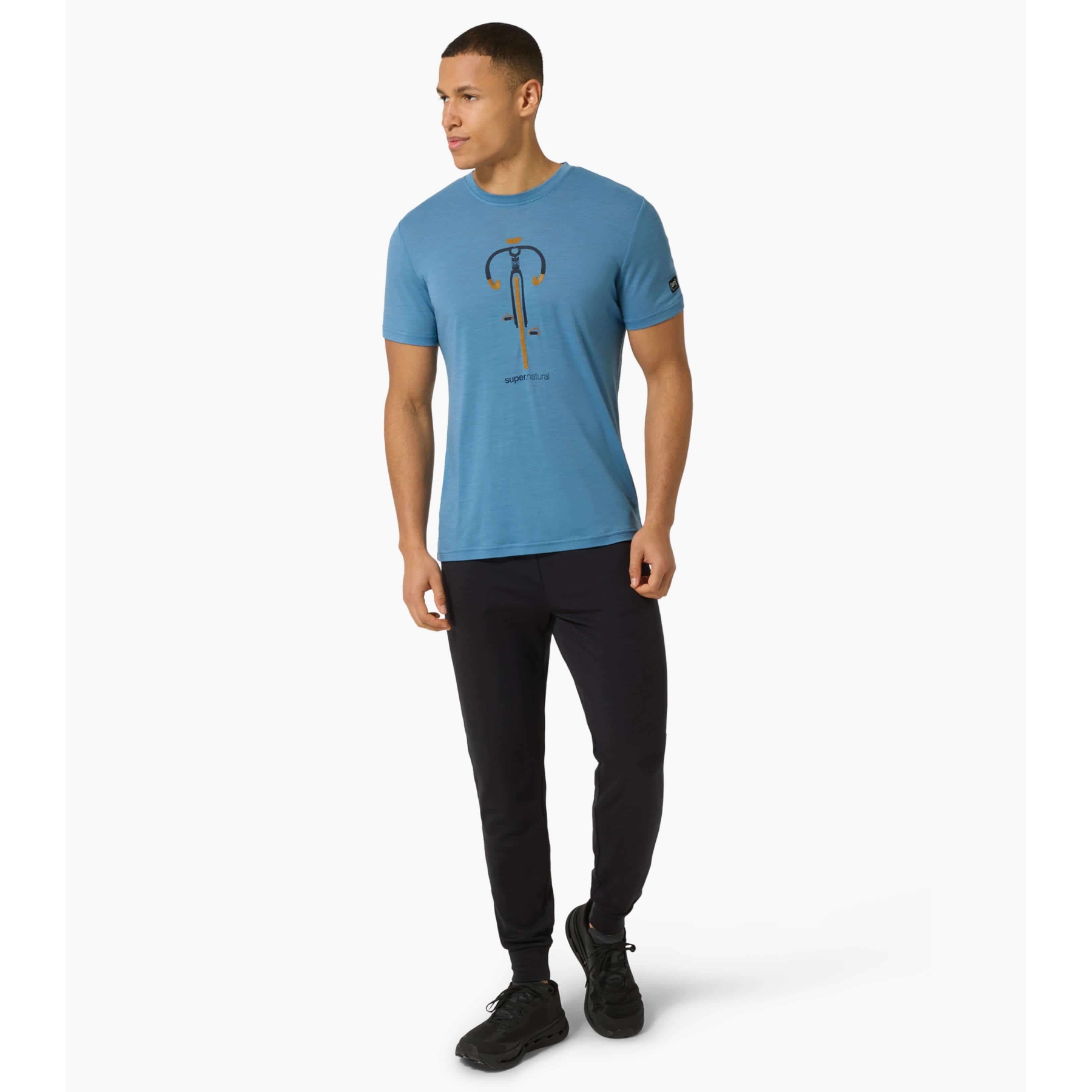 SUPER.NATURAL Vintage Bike T-Shirt Heren - Blue Heaven/Blueberry