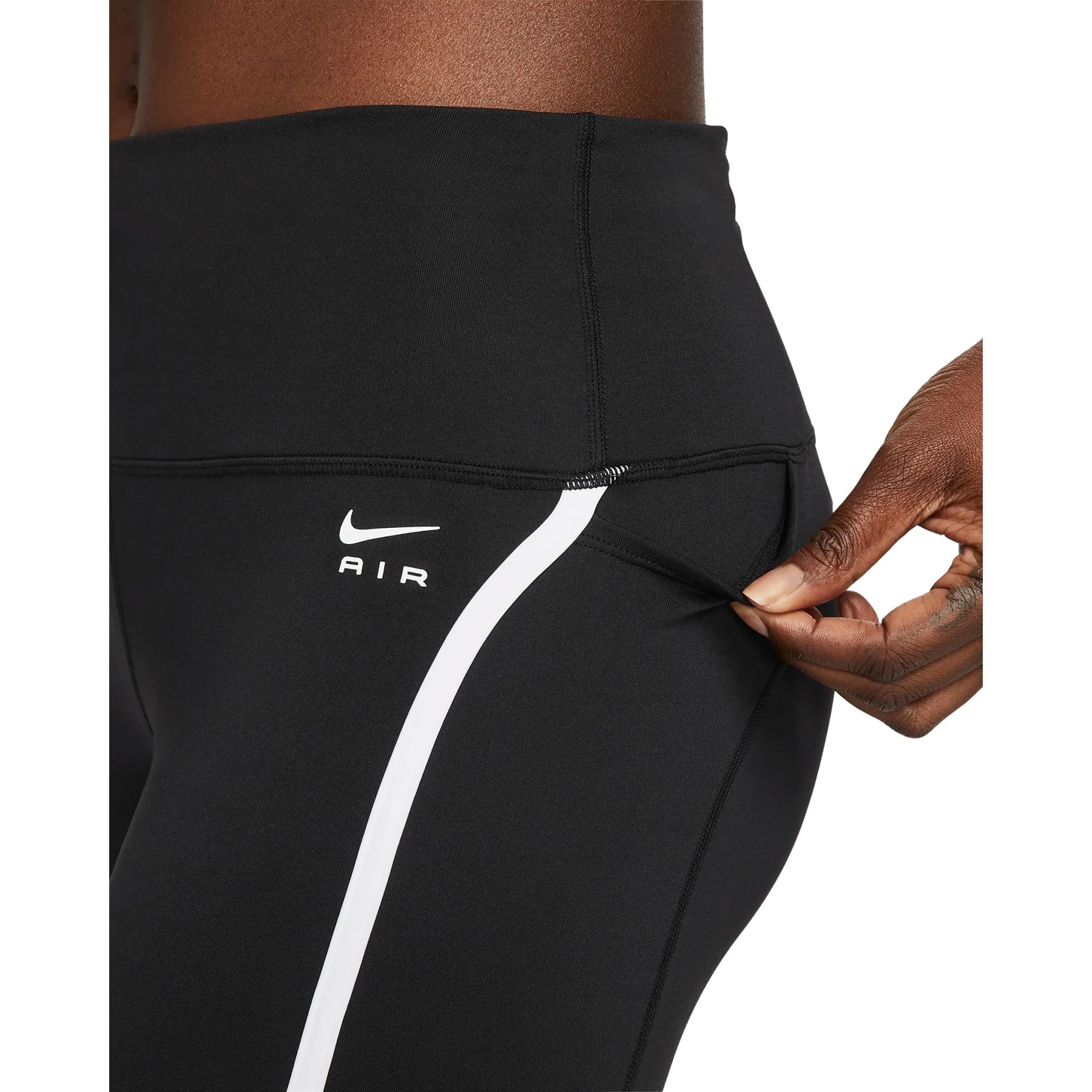 Nike Dri-FIT Fast 7/8 Leggings in Black and Silver [FB4579-010] 