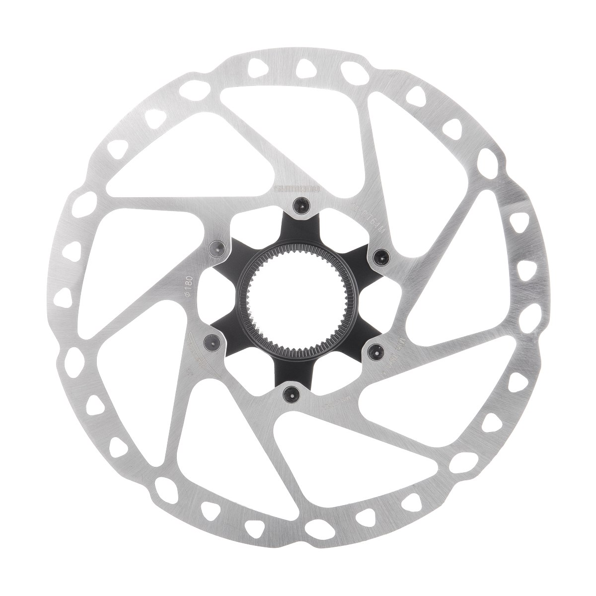 Disque De Frein à Disque Shimano SLX RT66 - Diamètre 180 Mm - 6-bras - Centre En Aluminium, Surface Ice Technologies - Argent