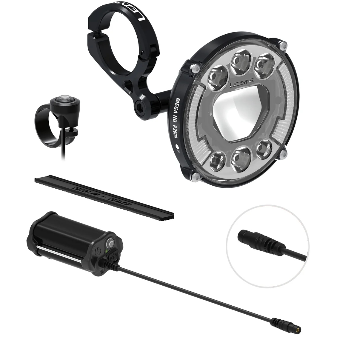 Produktbild von Lezyne Mega HB P2600 StVZO Loaded Kit Frontleuchte &amp; Power Pack XL - schwarz