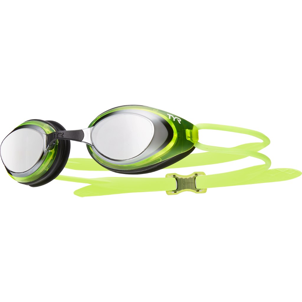 Immagine di TYR Blackhawk Racing Polarized Swimming Goggle - silver/fluo yellow/black