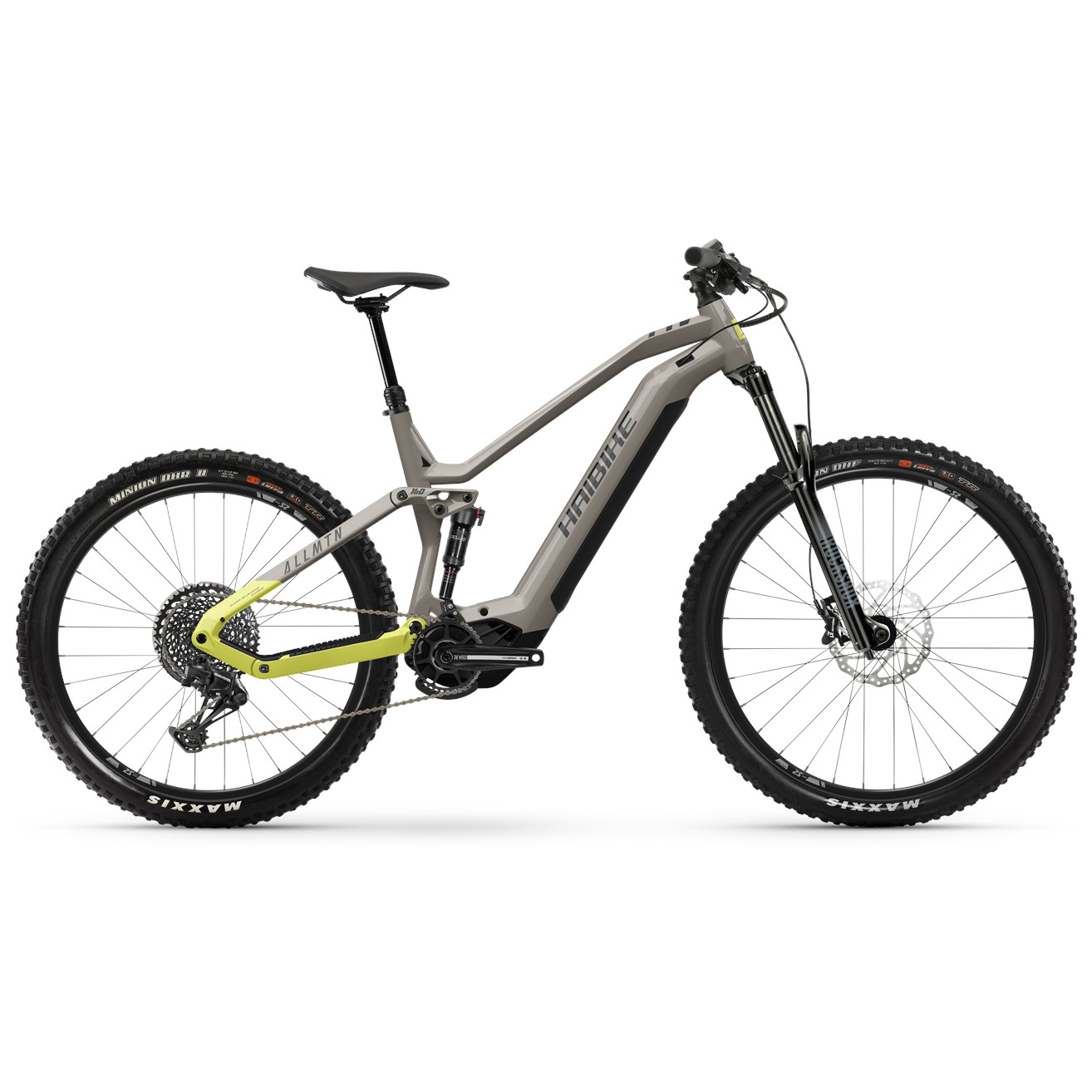 Productfoto van Haibike ALLMTN 2 i720Wh - Electric Mountain Bike - 2023 - grey / lemon / black - gloss