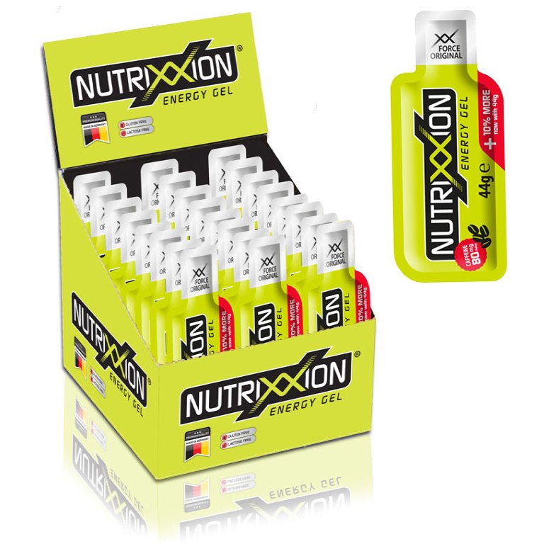 Produktbild von Nutrixxion Energy Gel XX Force Original mit Kohlenhydraten, Koffein &amp; Vitaminen - 24x44g