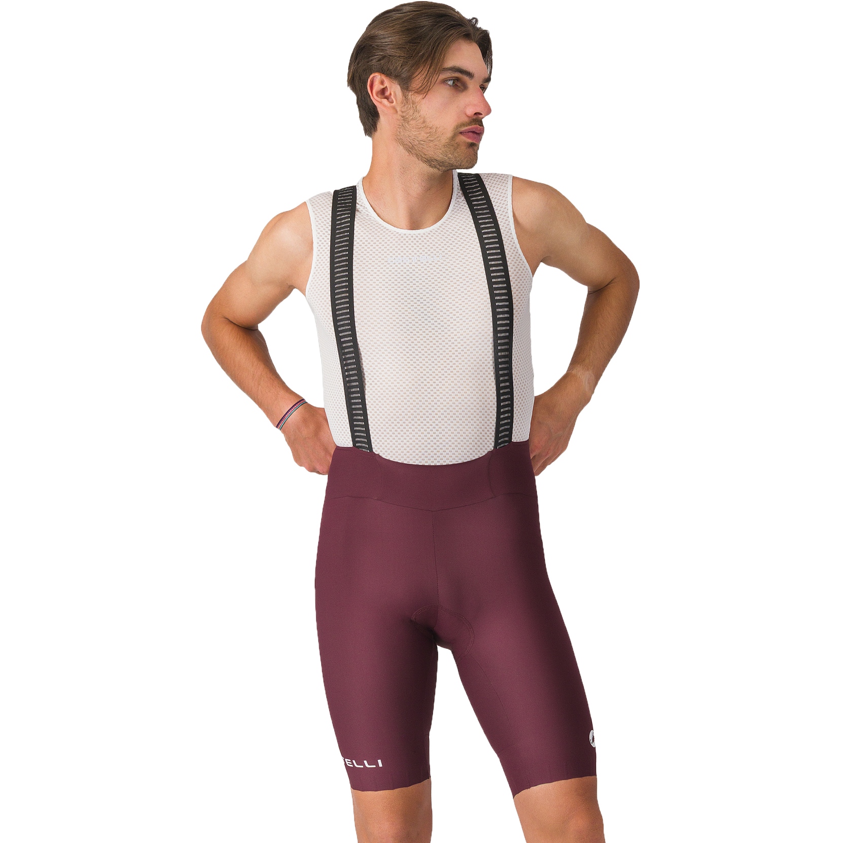 Castelli Espresso 2 Bibshorts Men - deep bordeaux 625 | BIKE24