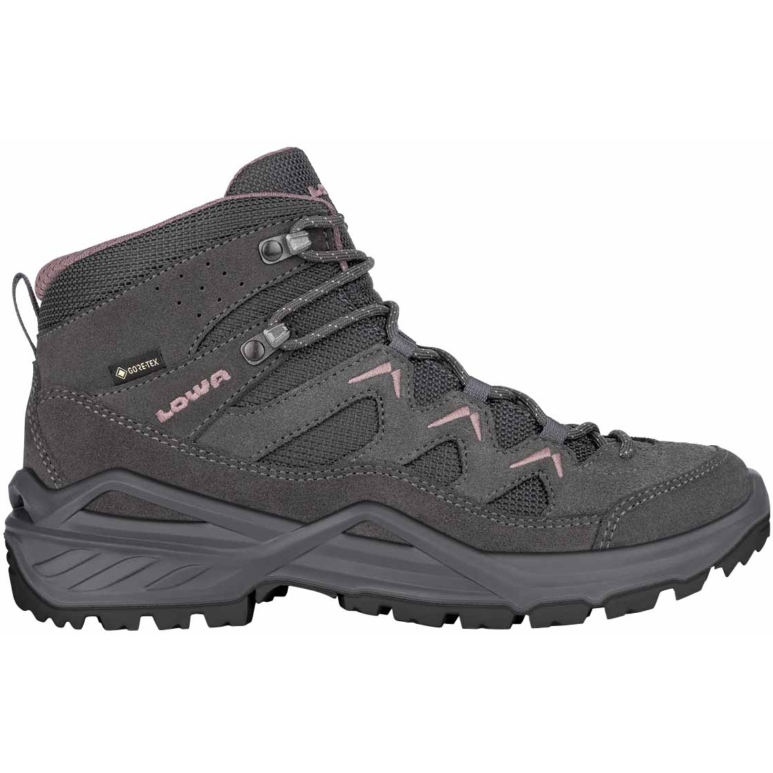 Photo produit de LOWA Chaussures de Trekking Femme - Sirkos Evo GTX Mid - graphite/brown rose