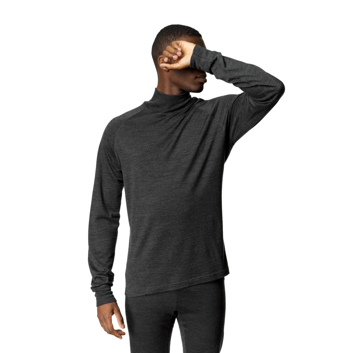 Picture of Houdini Men&#039;s Activist Turtleneck Long-Sleeve Shirt - True Black