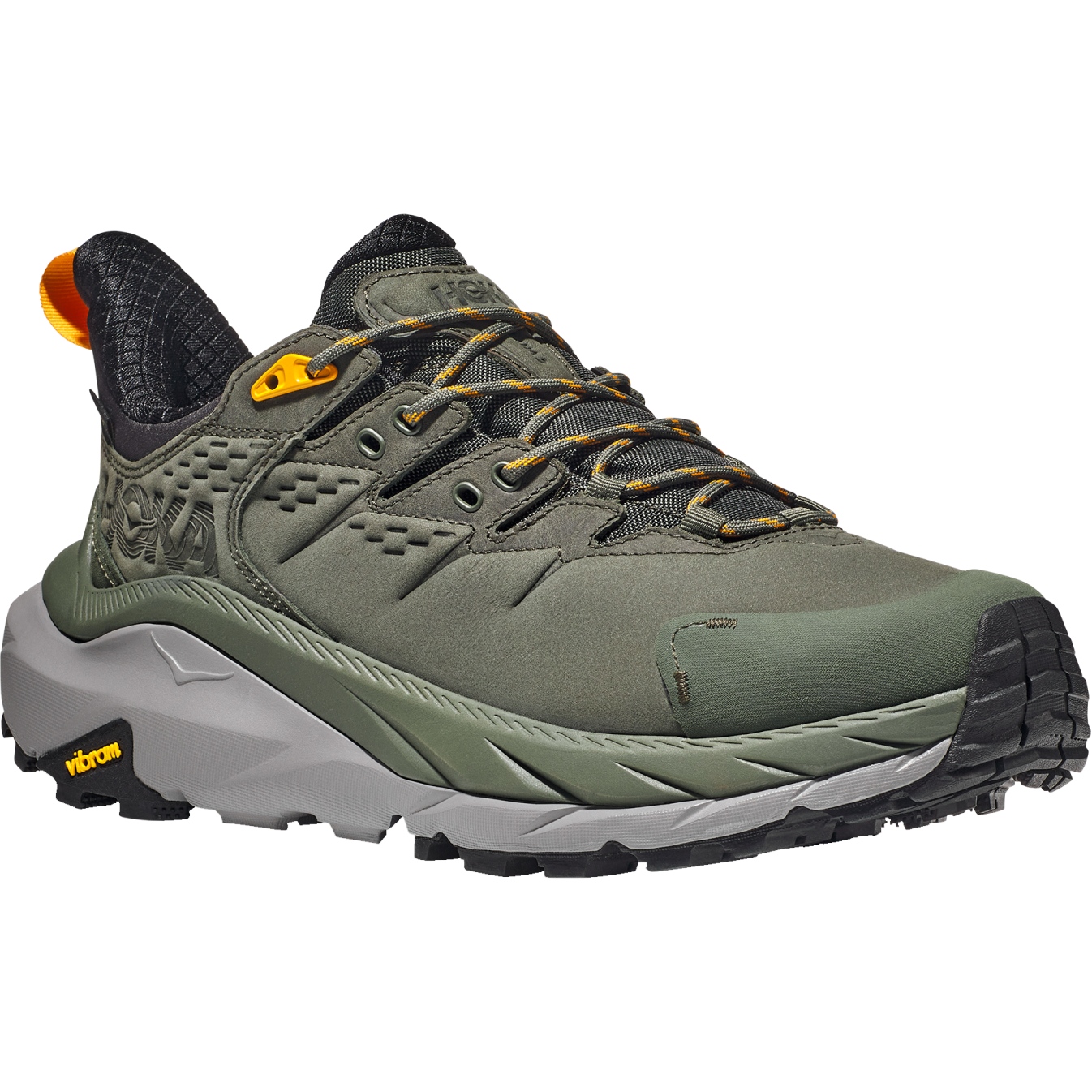 Picture of Hoka Kaha 2 Low GTX Hiking Shoes - thyme / radiant yellow