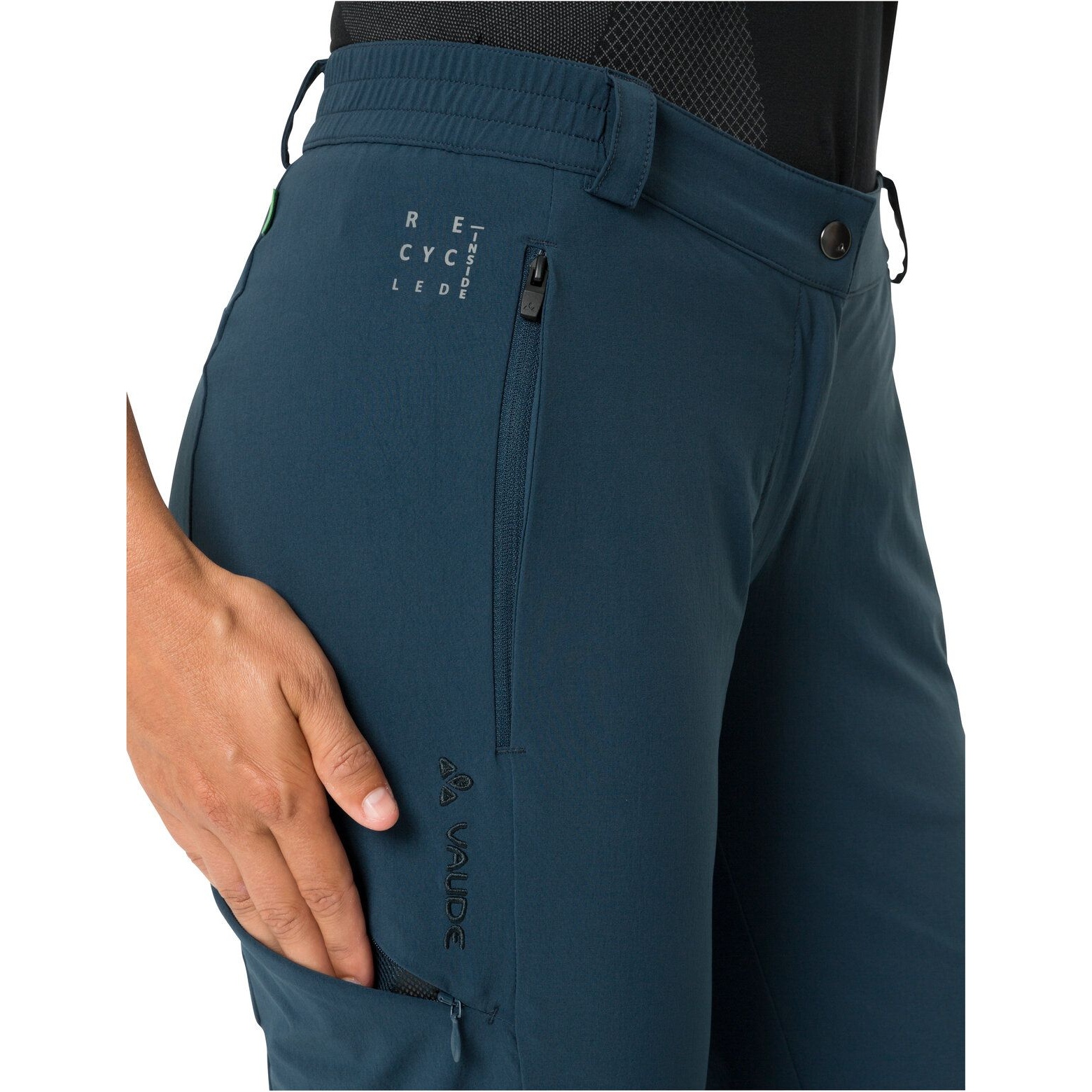 Pantalon De Randonnée 3/4 VAUDE ACTIVE Femme - Taille XL - Noir