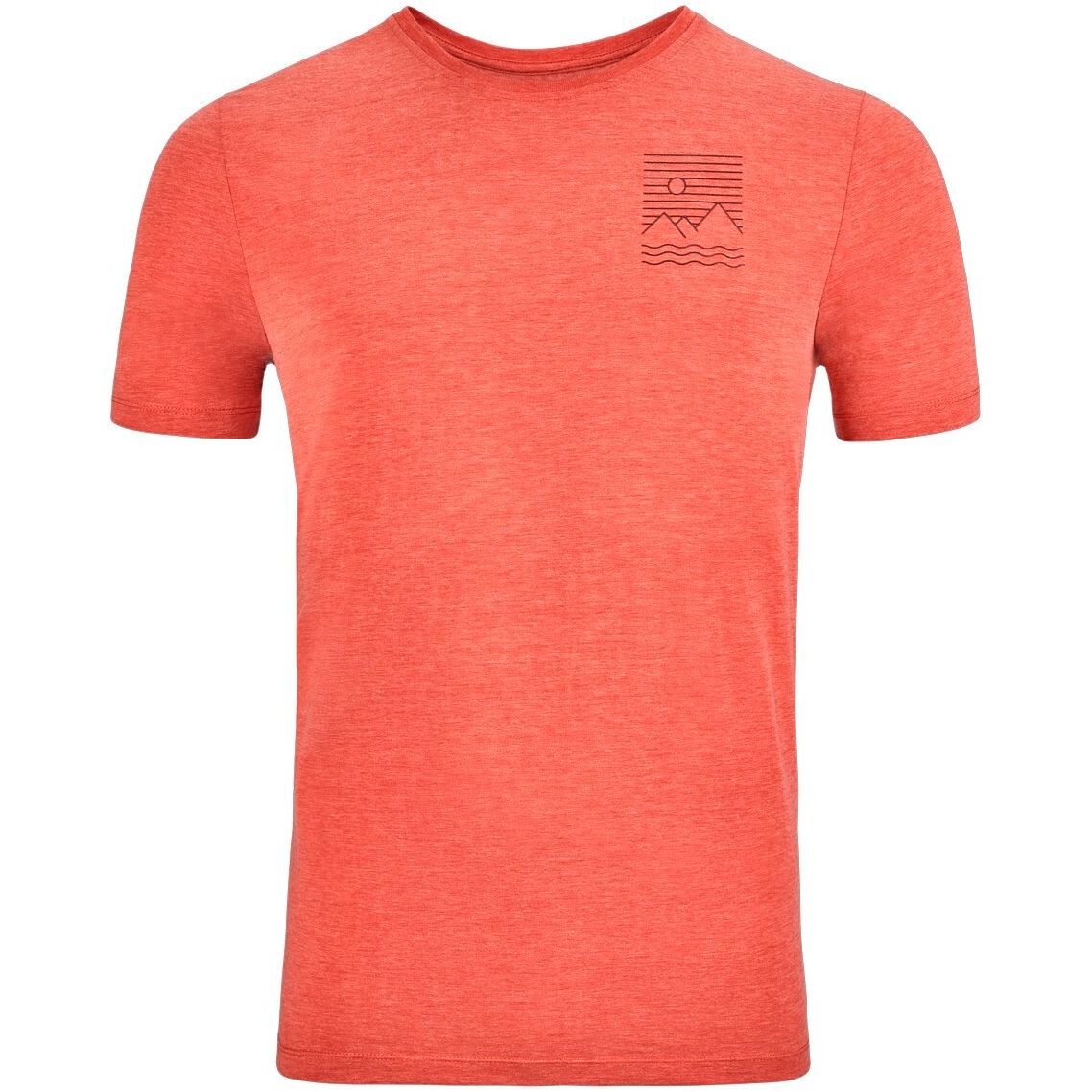 Picture of Odlo Ascent 365 Linear T-Shirt Men - ketchup melange