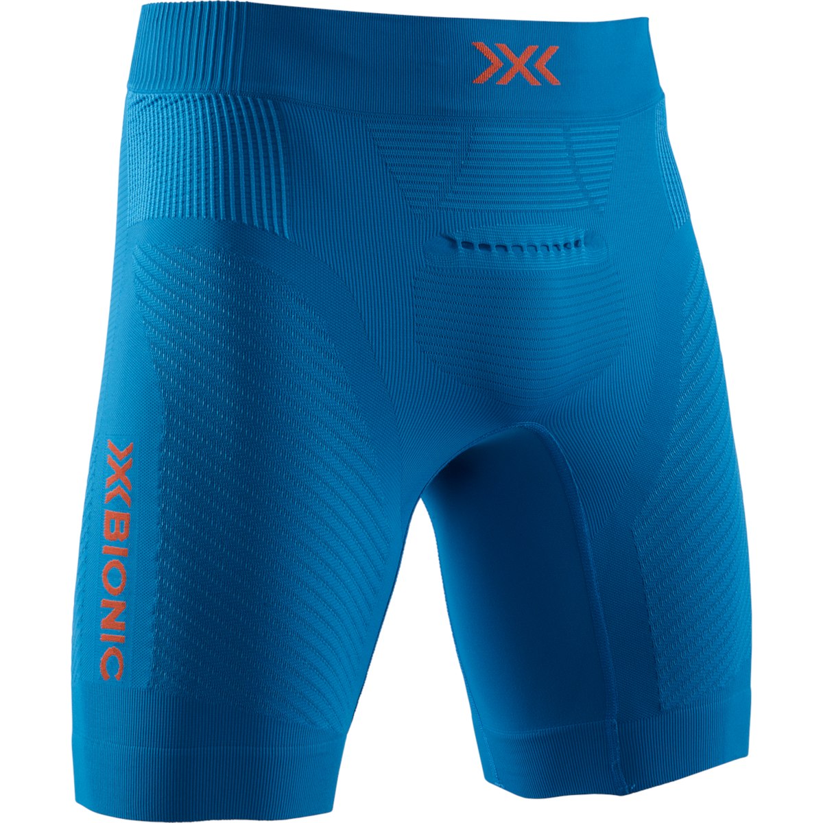 Picture of X-Bionic Invent 4.0 Run Speed Shorts for Men - teal blue/kurkuma orange
