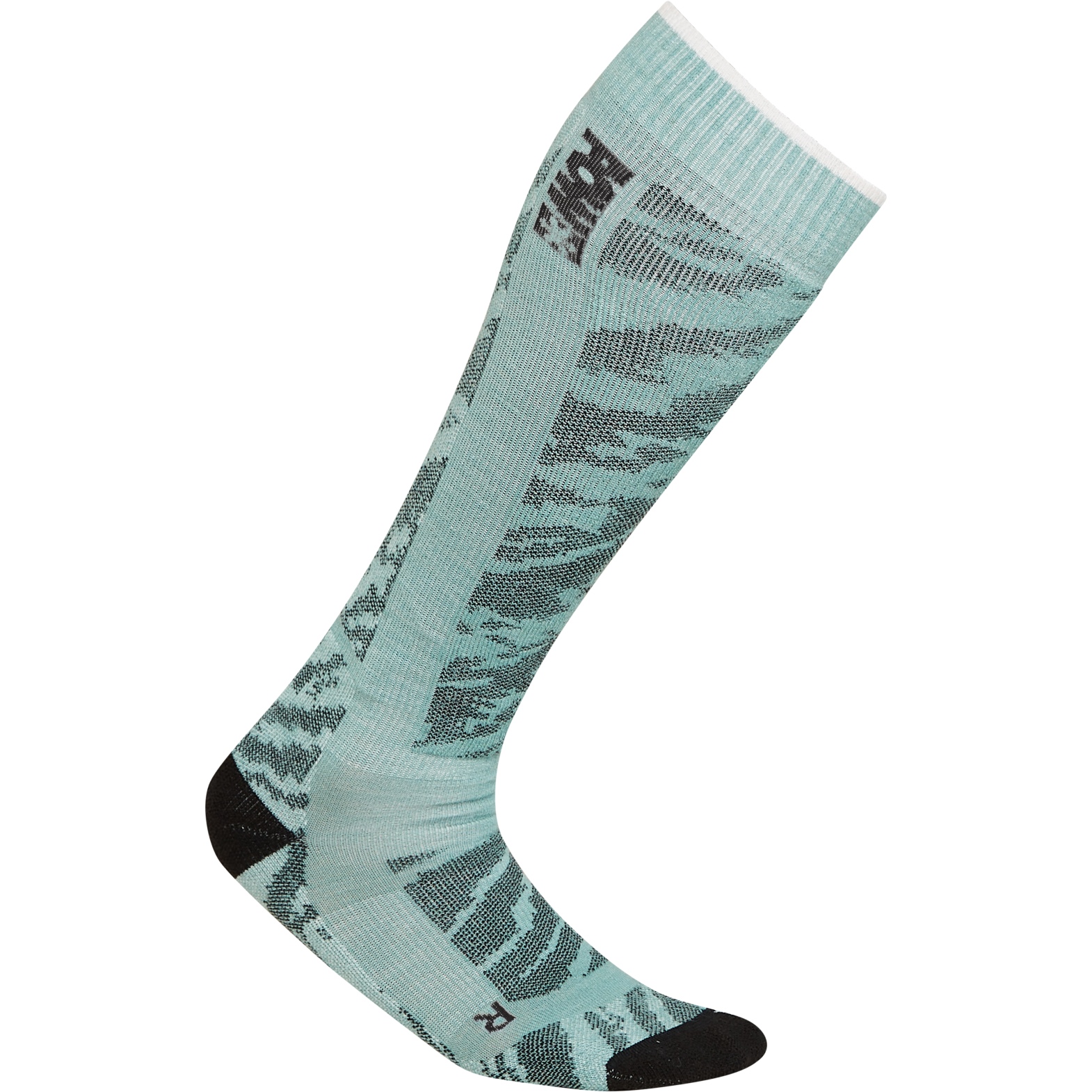 Photo produit de Icebreaker Chaussettes Homme - Merino Ski+ Medium Protect Our Winters - Cloud Ray/Snow/Black