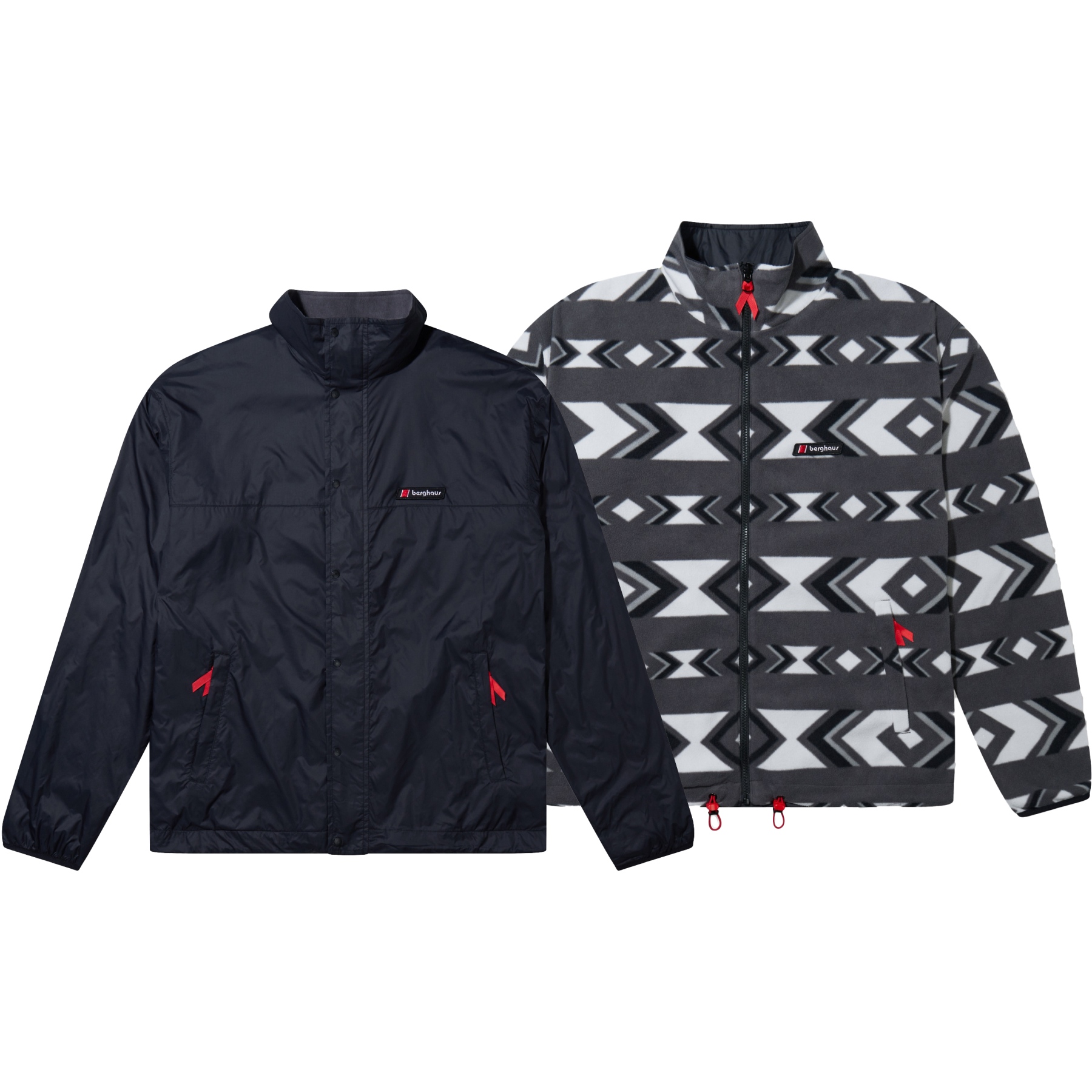 Produktbild von Berghaus Reverse Wind Unisex Fleecejacke - Jet Black/Geo Aztec Jet Black