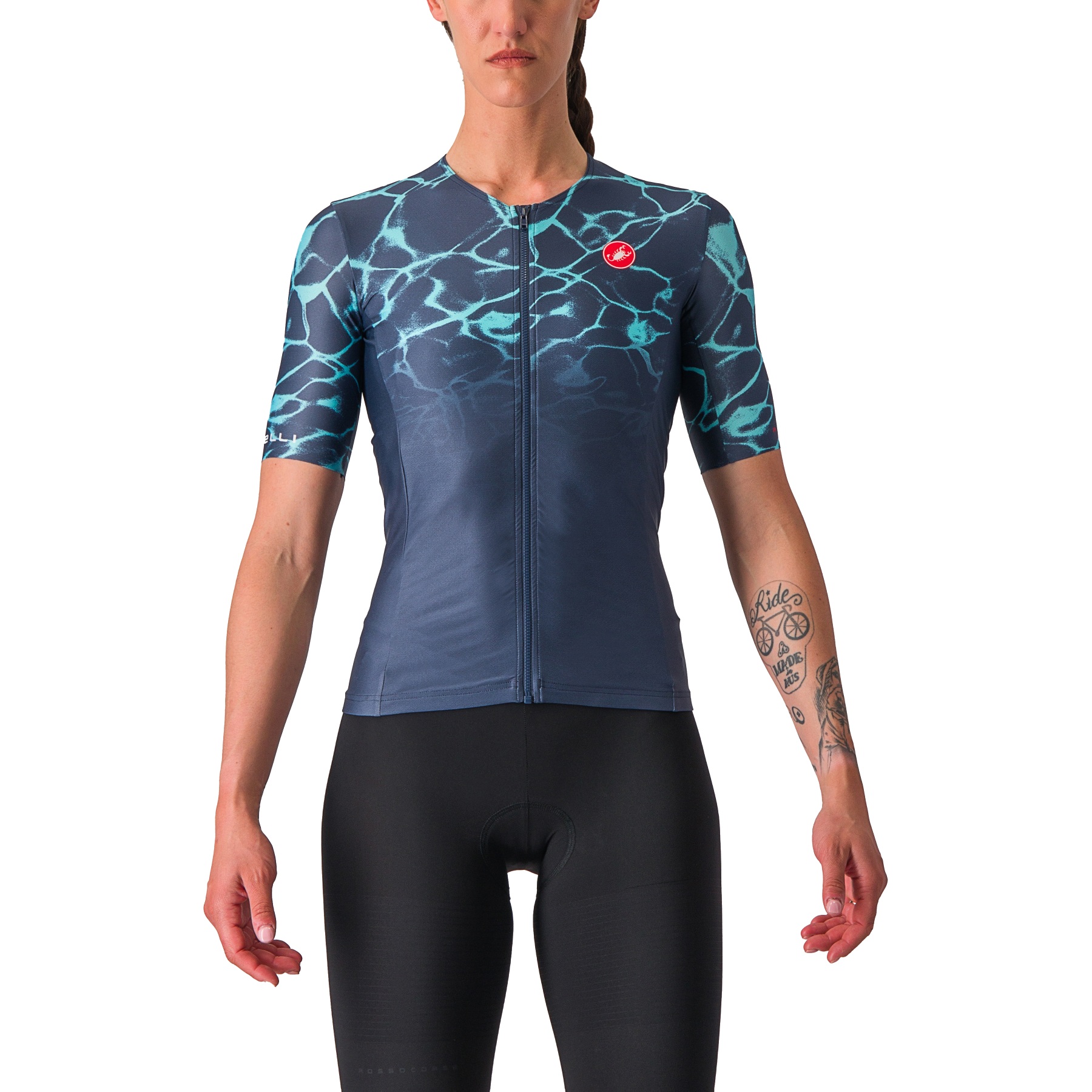 Picture of Castelli Free Speed 2 Race Top Women - belgian blue/light tourquoise 424