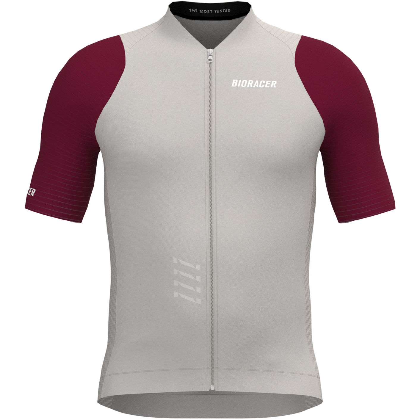 Image of Bioracer Icon Cycling Jersey Men - warm grey - bordeaux