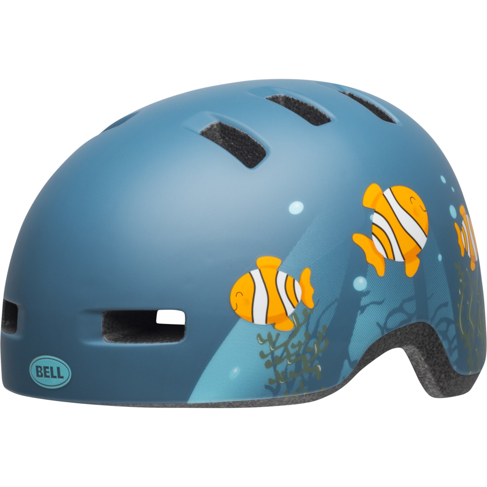 Picture of Bell Lil Ripper Child Helmet - matte gray/blue fish