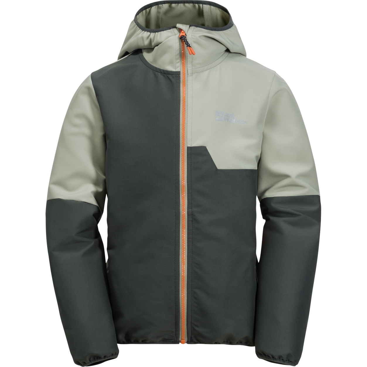 Produktbild von Jack Wolfskin Turbulence Kapuzenjacke Kinder - slate green