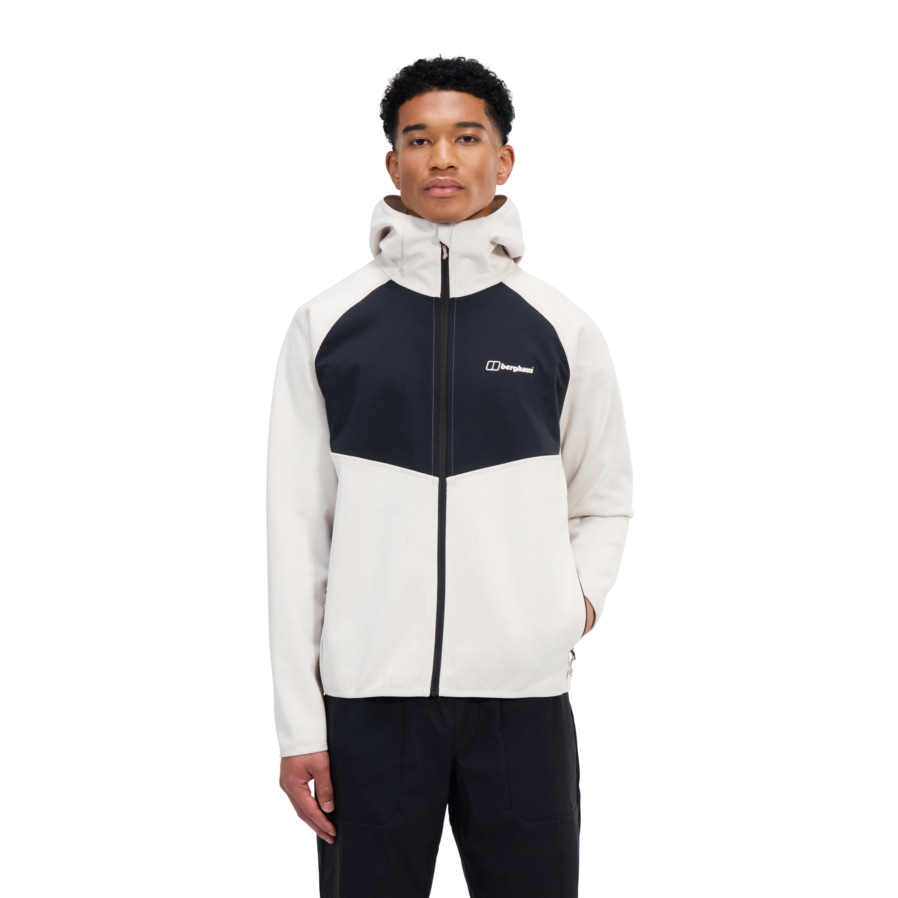 Photo produit de Berghaus Veste Homme - Trawden Hybrid - Stone/Jet Black