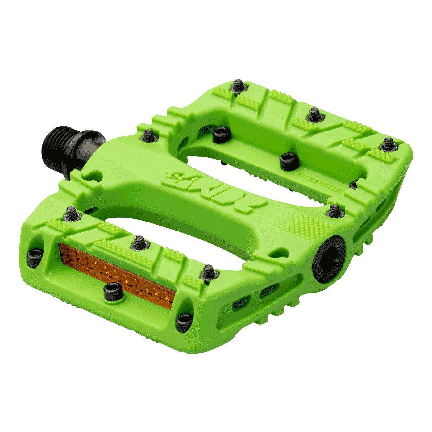 Picture of Sixpack 1st Ride Flat Pedals - Lime green