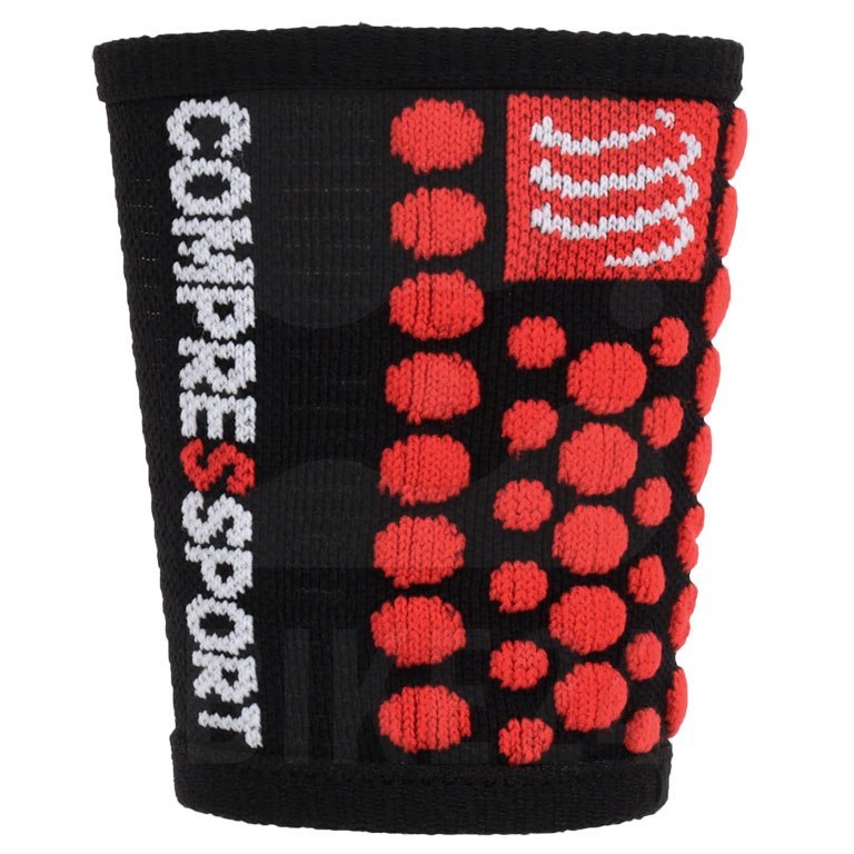 Picture of Compressport Sweatbands 3D.Dots - black/red