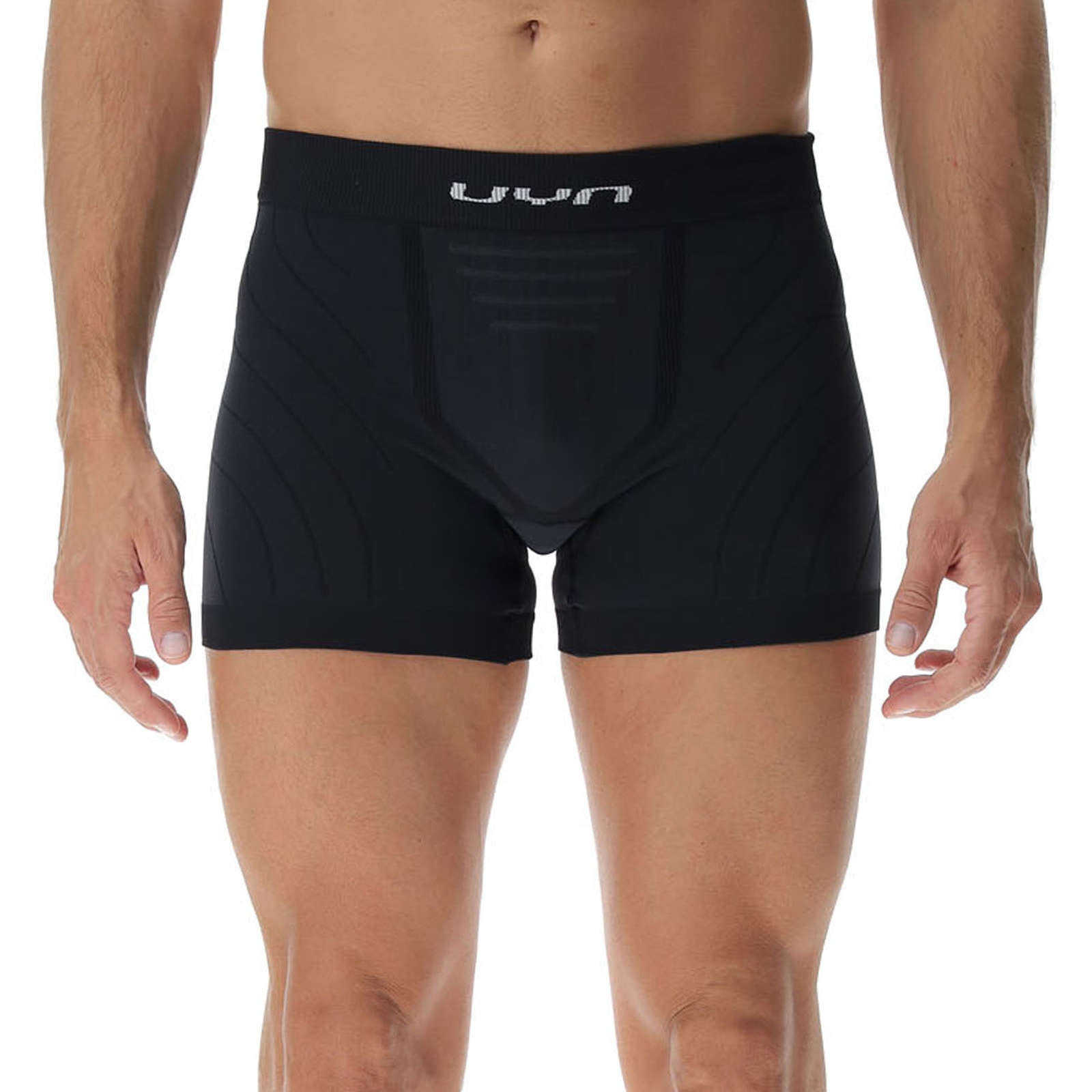 Picture of UYN Motyon 2.0 Boxer Shorts with Pad - Black Board/White