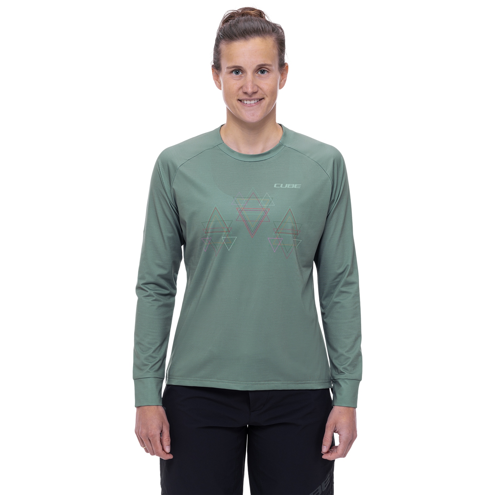 Picture of CUBE ATX Round Neck Jersey Longsleeve Women - green