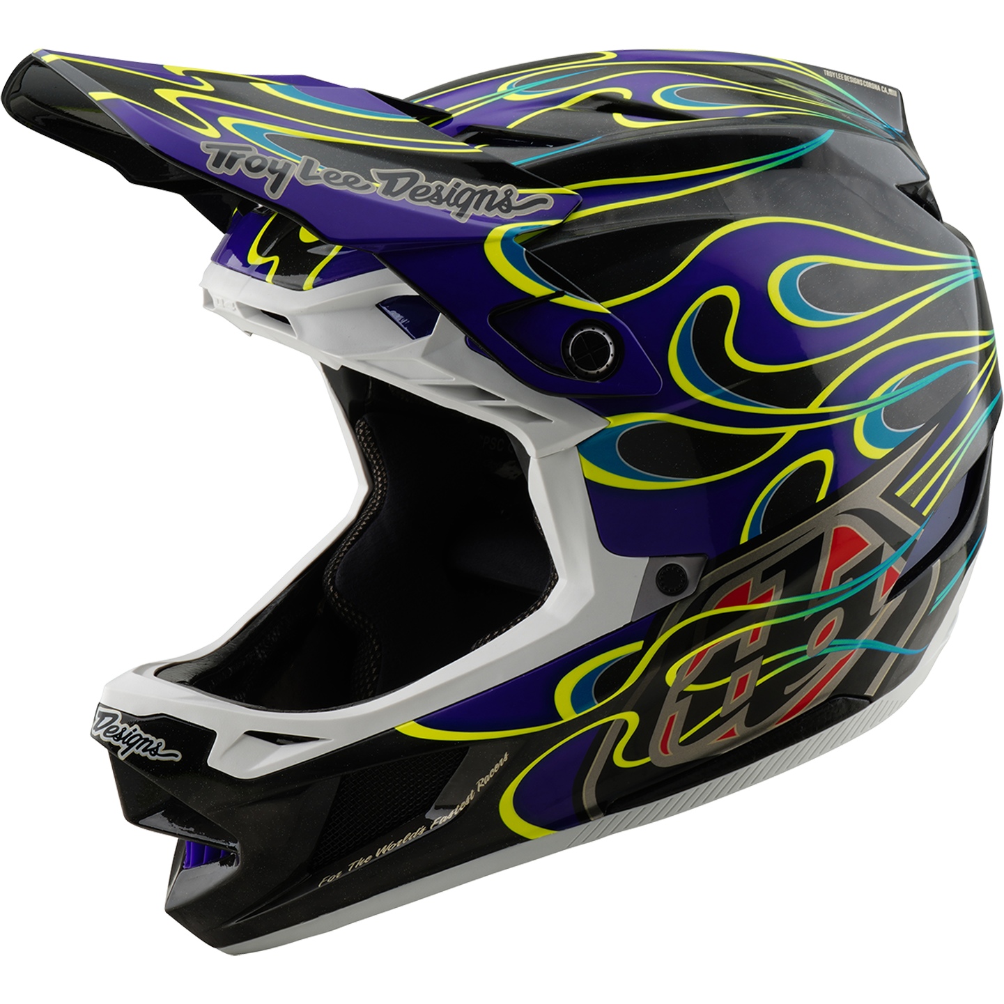 Photo produit de Troy Lee Designs Casque - D4 Carbon MIPS - Torched Black/Purple